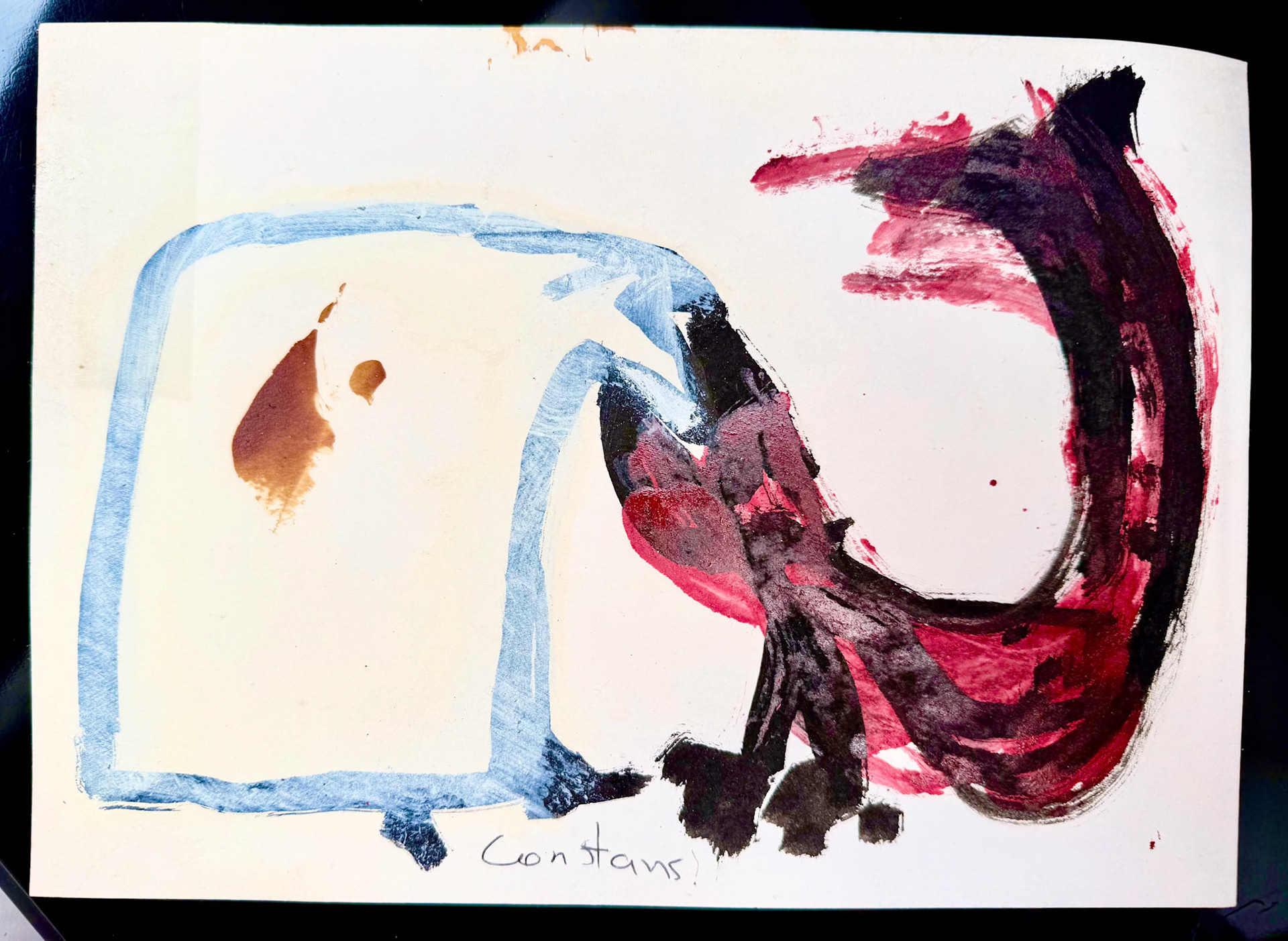 KONSTANS, TUŻ PRZED 23x32 szkic malarski na papierze 1993