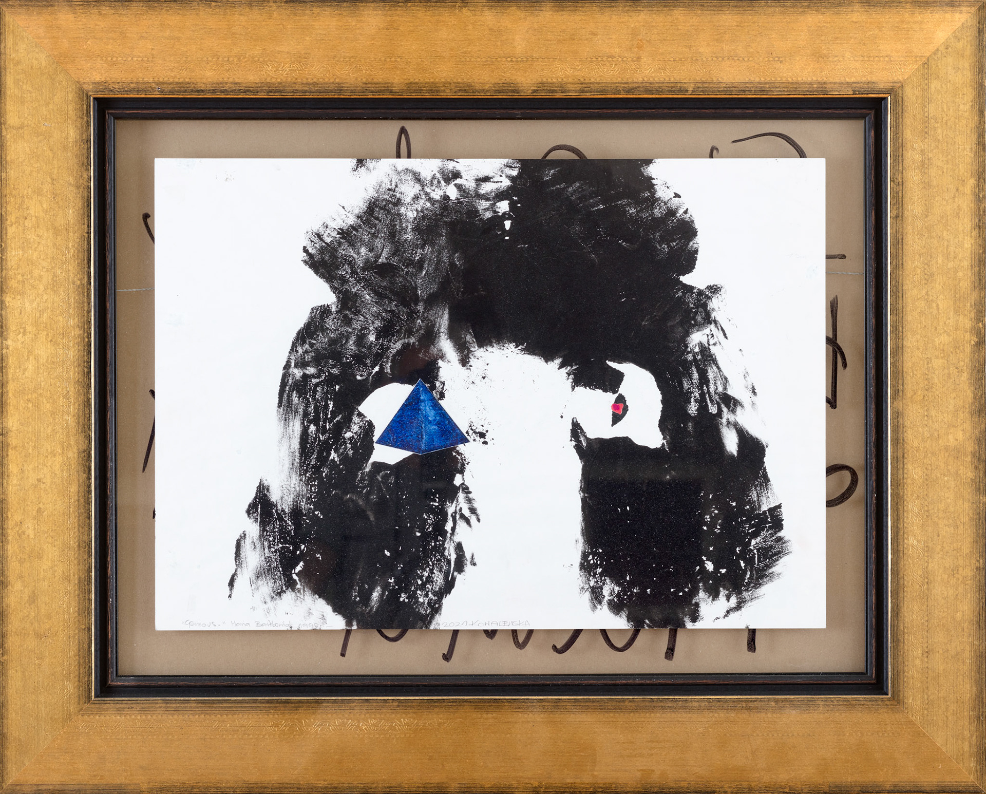 GENIUSZ 55x72 body print i kolaż na papierze 1990-2021