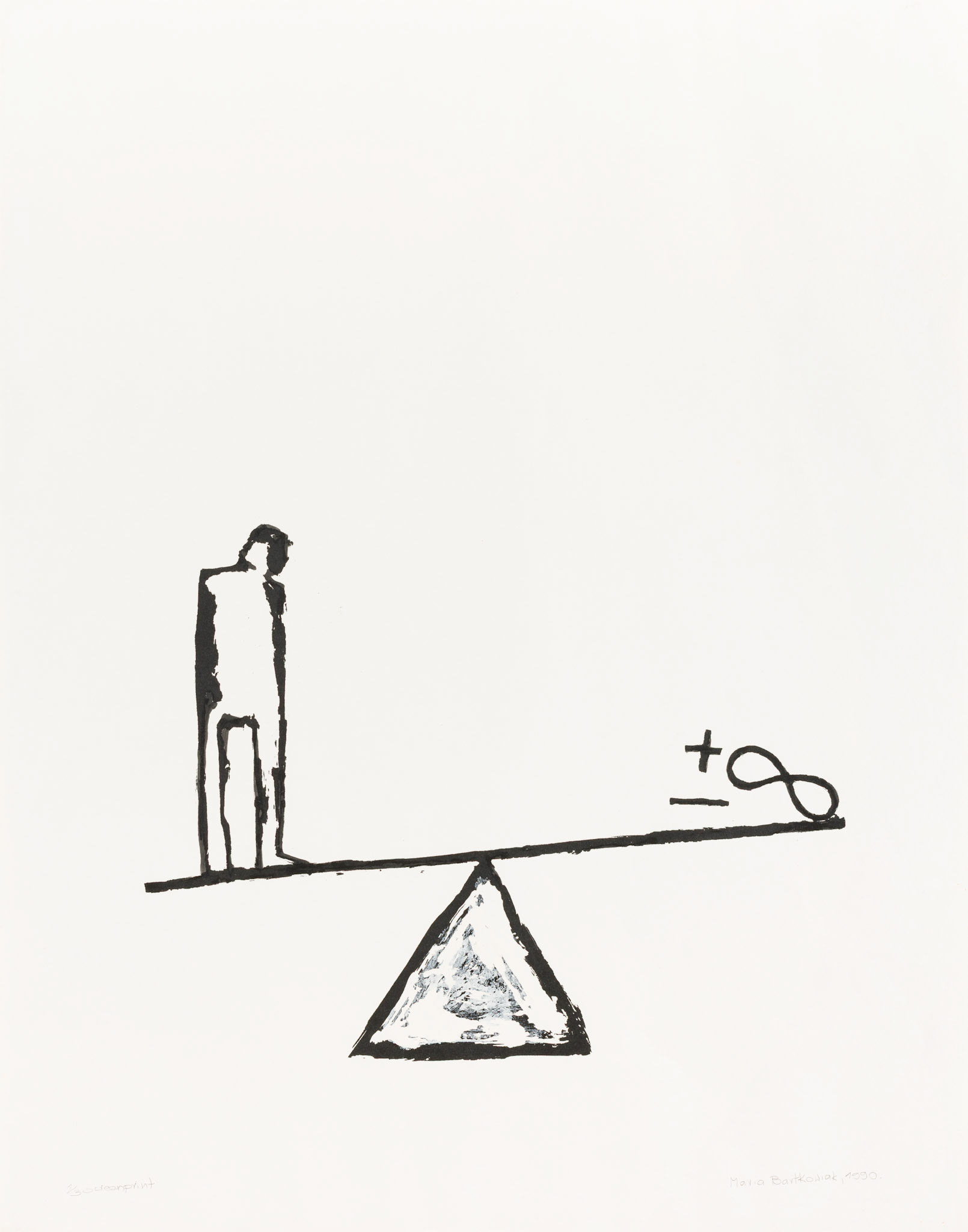 MARIA 2024 65x69 sitodruk, monotypia na papierze 1991