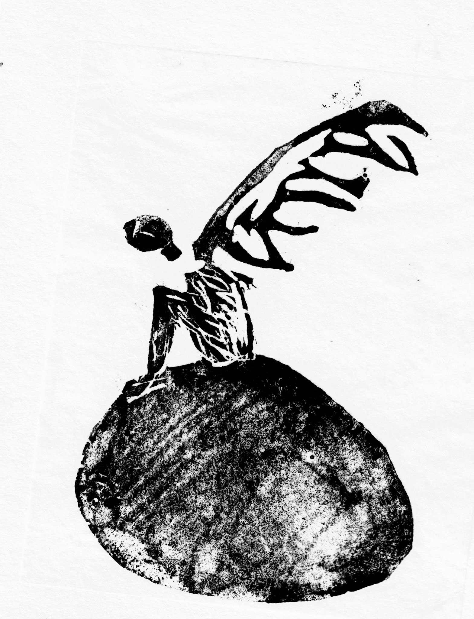 WIELKANOC 15x8 linoryt 1990