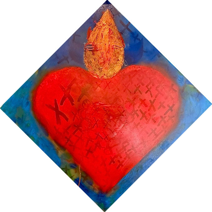 BABCIA ZOSIA 100x100 (70x70) techniki mieszane na płótnie 2024