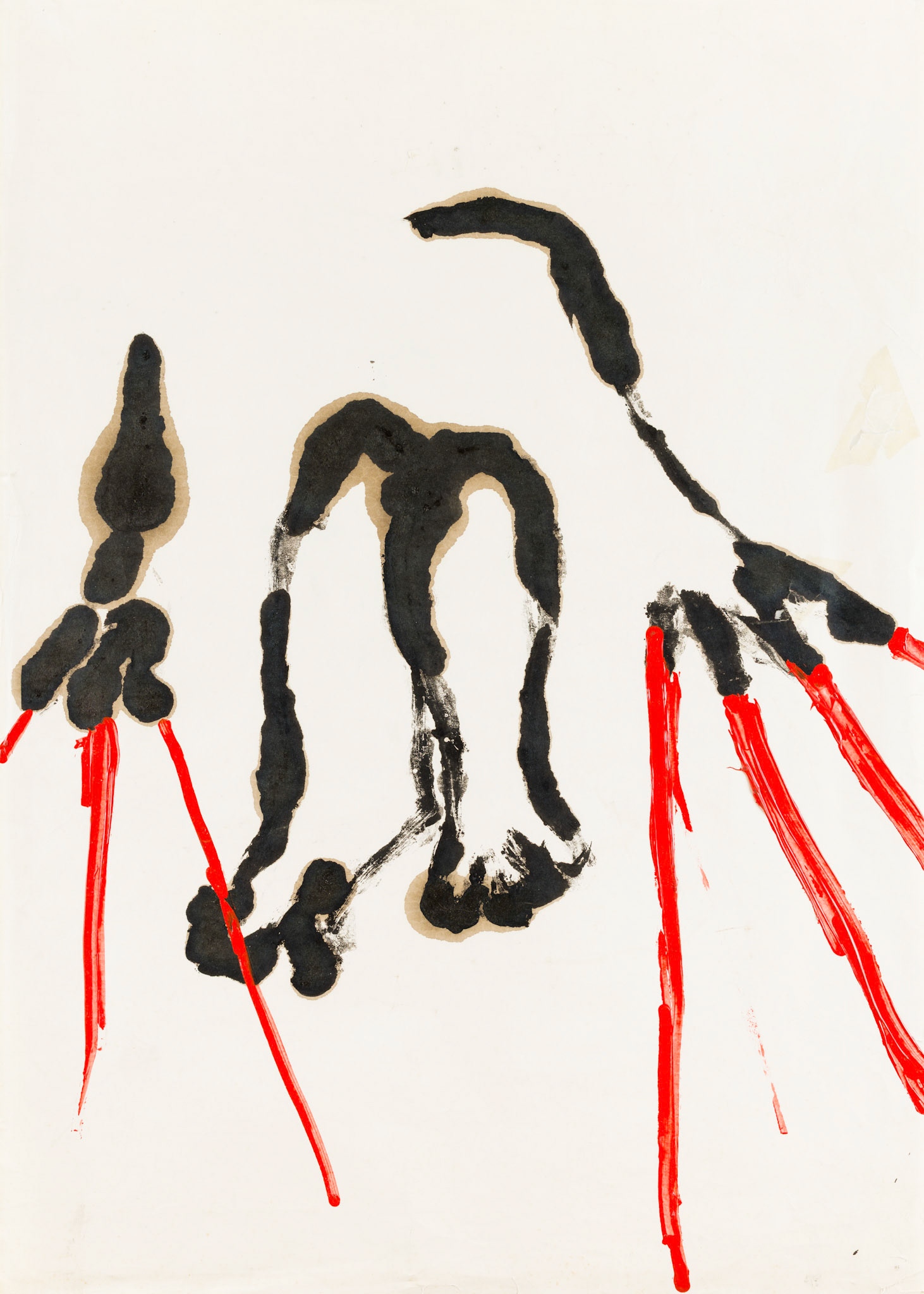 BÓG OJCIEC 83X59 monotypia, farba drukarska na papierze 1990