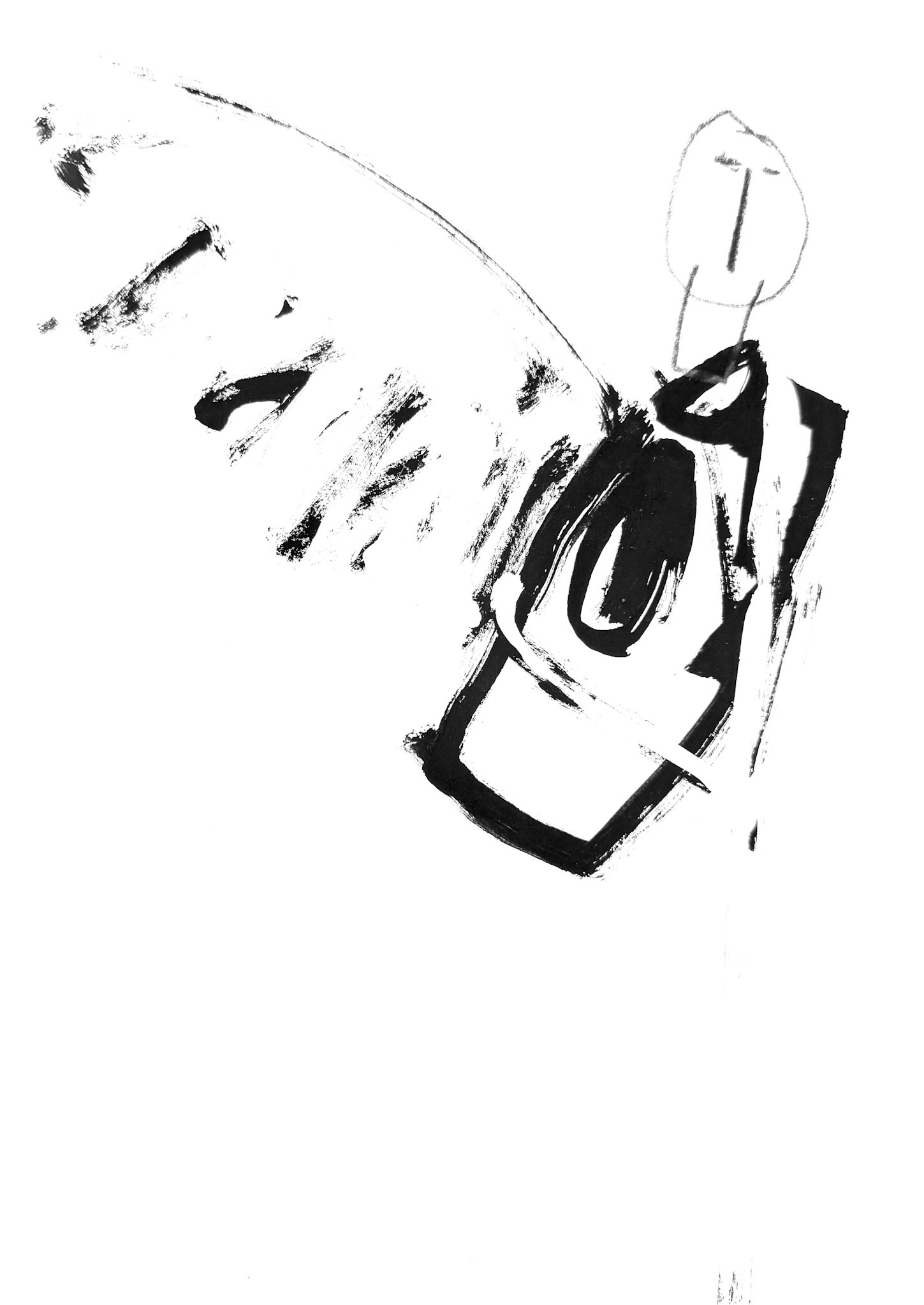 MÓJ ANIOŁ STRÓŻ 29x21 rysunek na papierze 1993