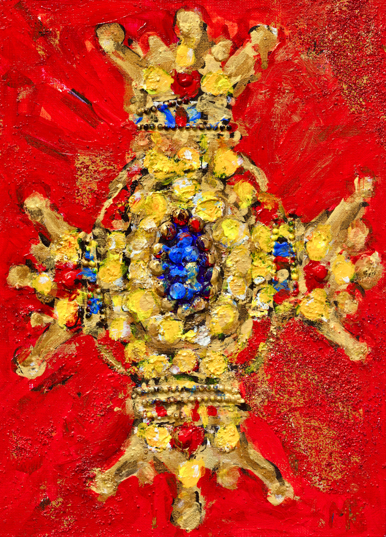 NIEWYCZERPANE Z╠üRO╠üD┼üO 24x18 akryl i technika mieszana na p┼éo╠ütnie 2024