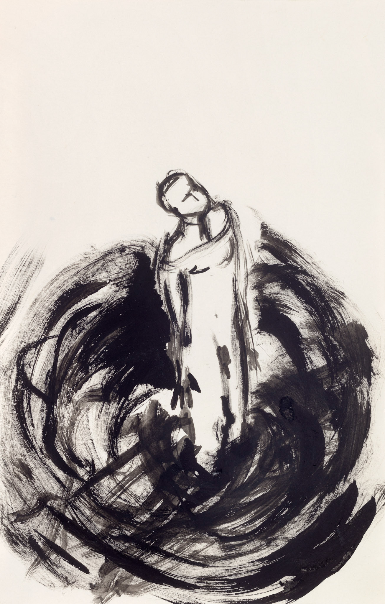 POCZĄTEK 29x21 tusz na papierze 1994