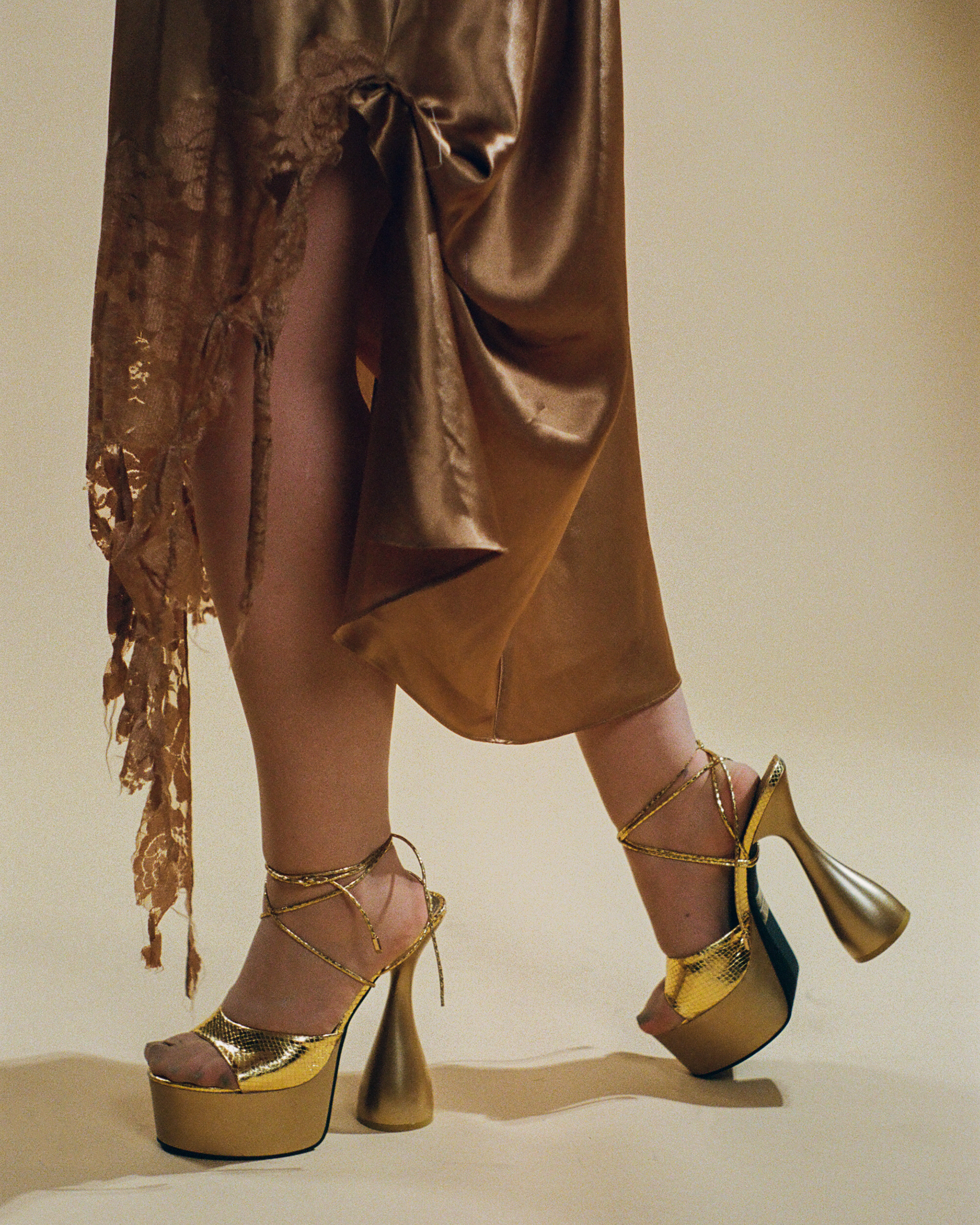 Satin skirt designed by bywolfgang design lab.