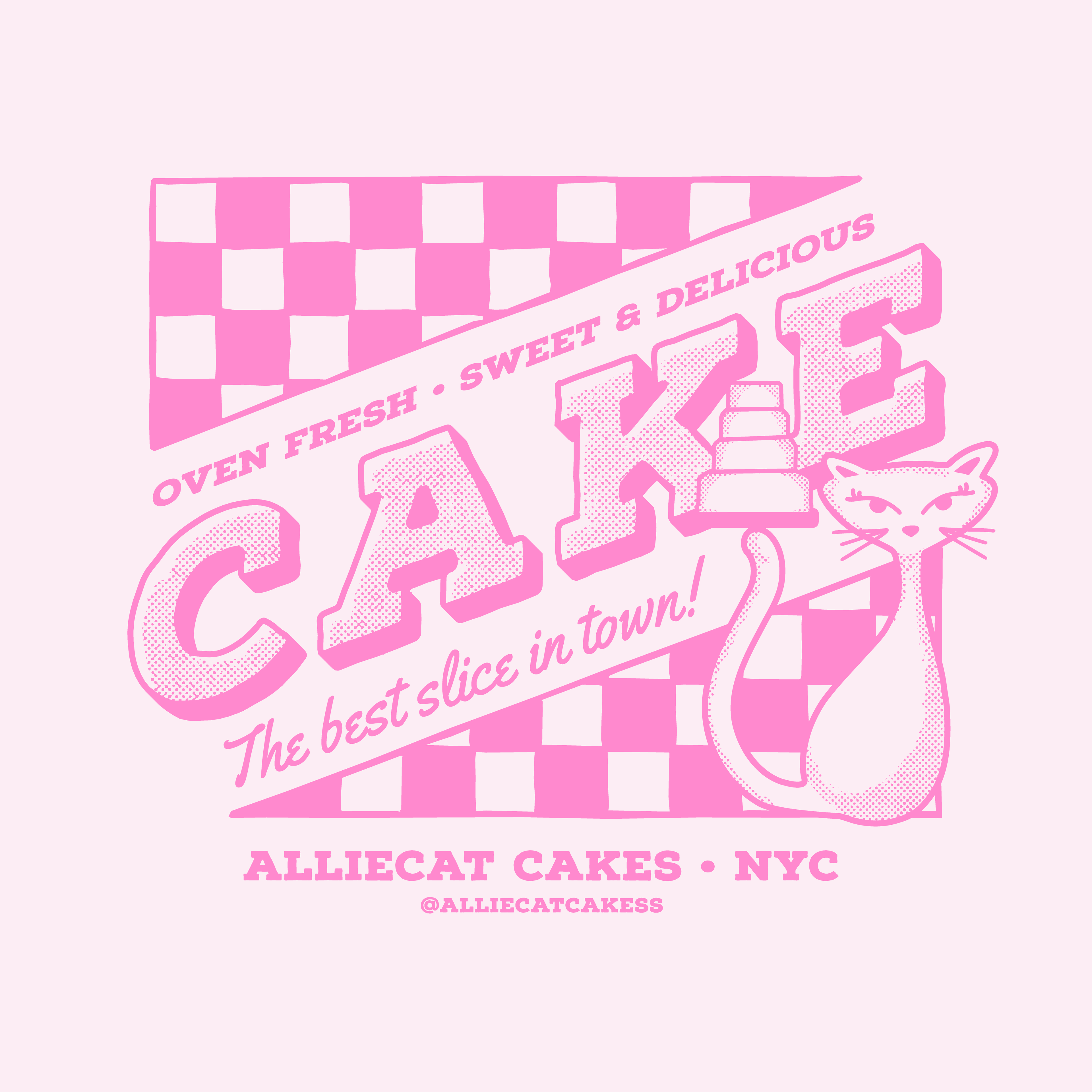 Cake box design for Alliecat Cakes