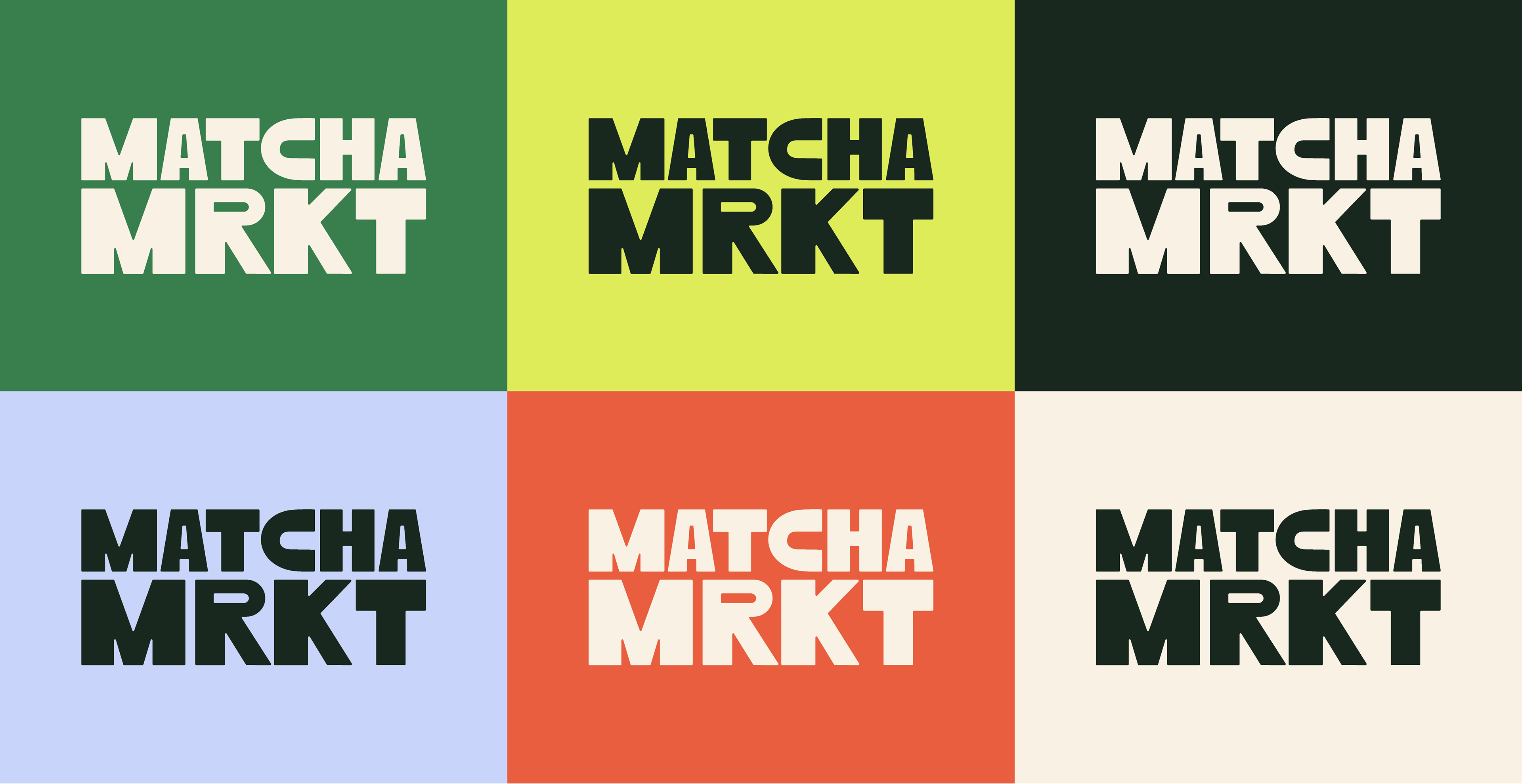 Logo + color palette for Matcha Mrkt