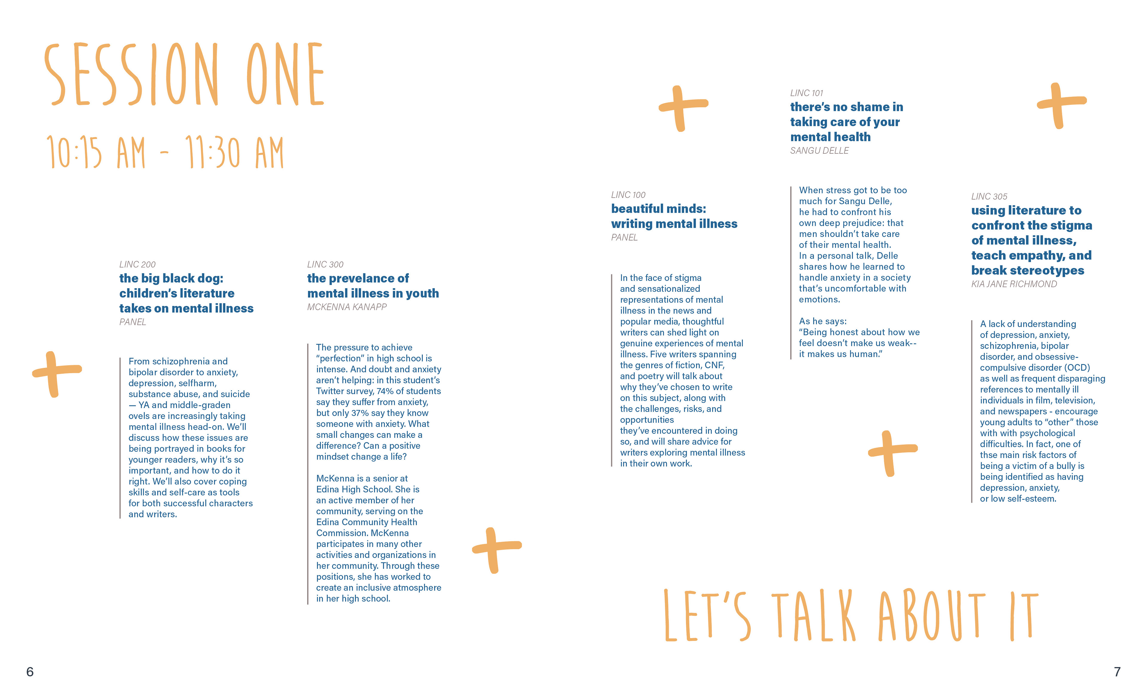 Program magazine - session spread