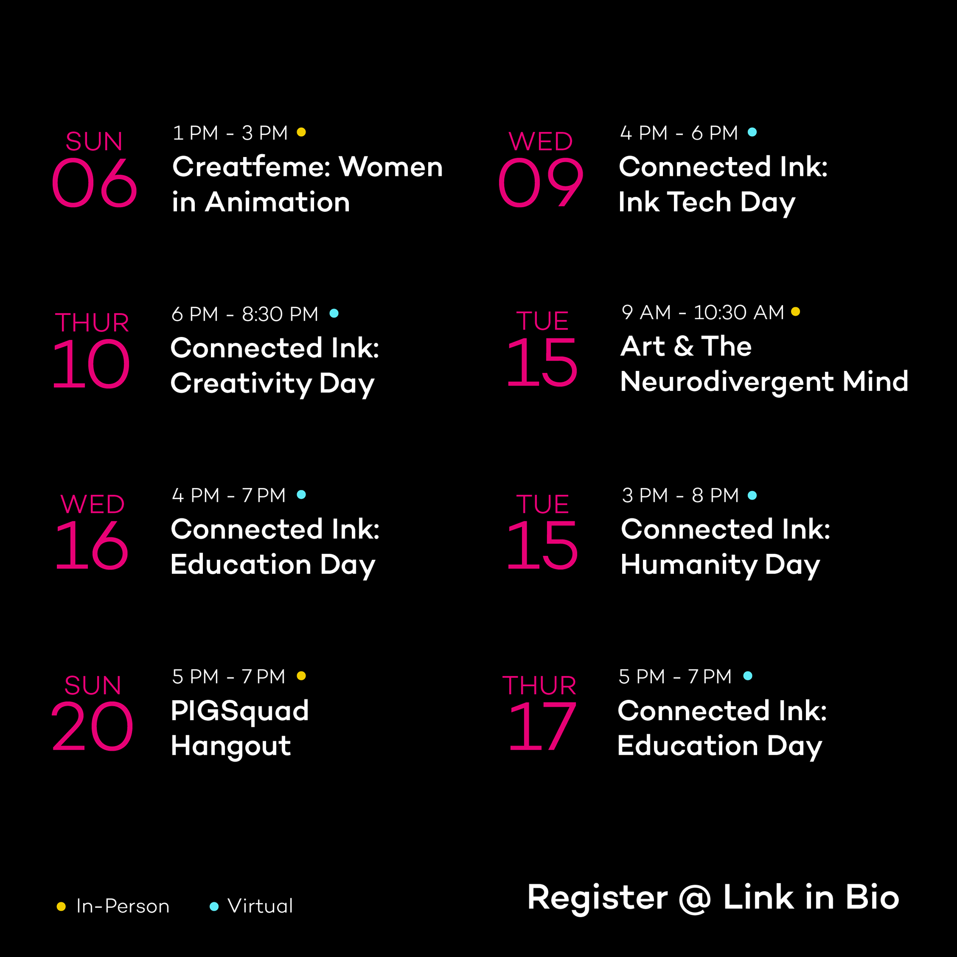 IG Carousel Post - Event Schedule