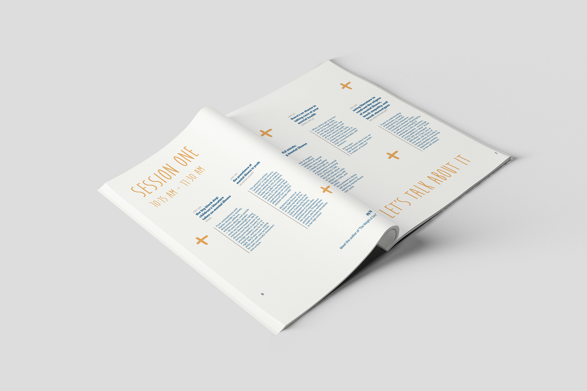 Program magazine - session spread