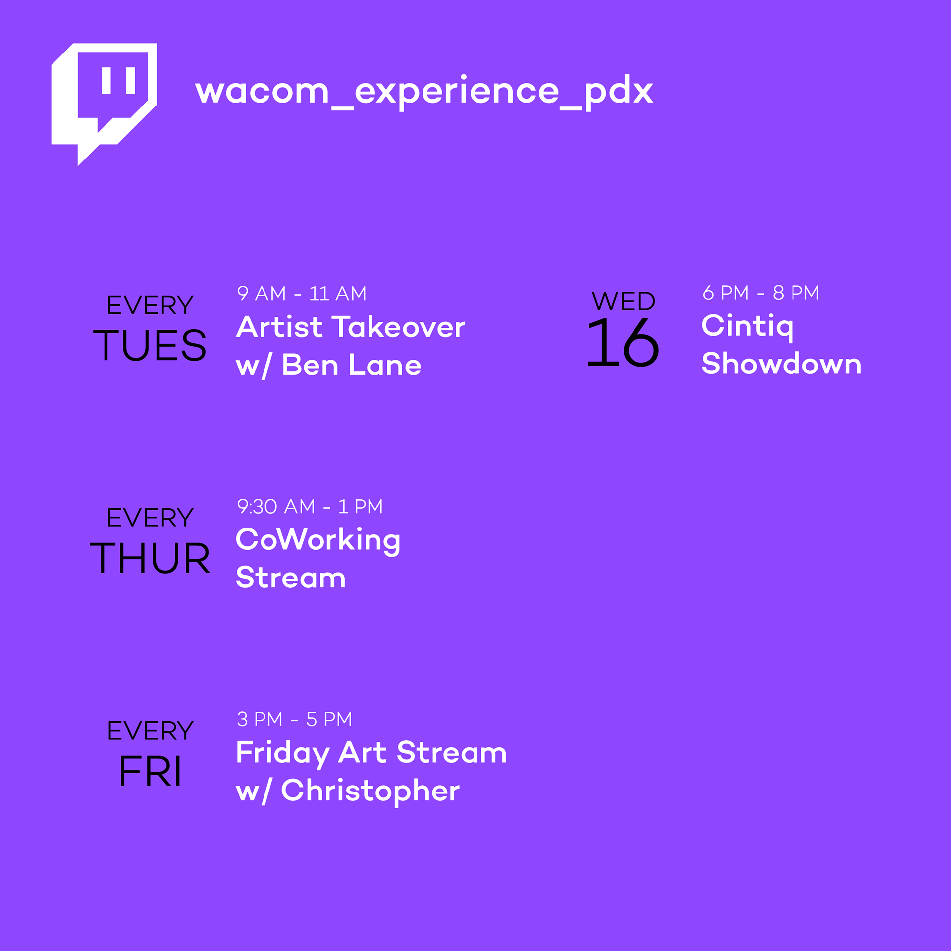 IG Carousel Post - Streaming Schedule V2
