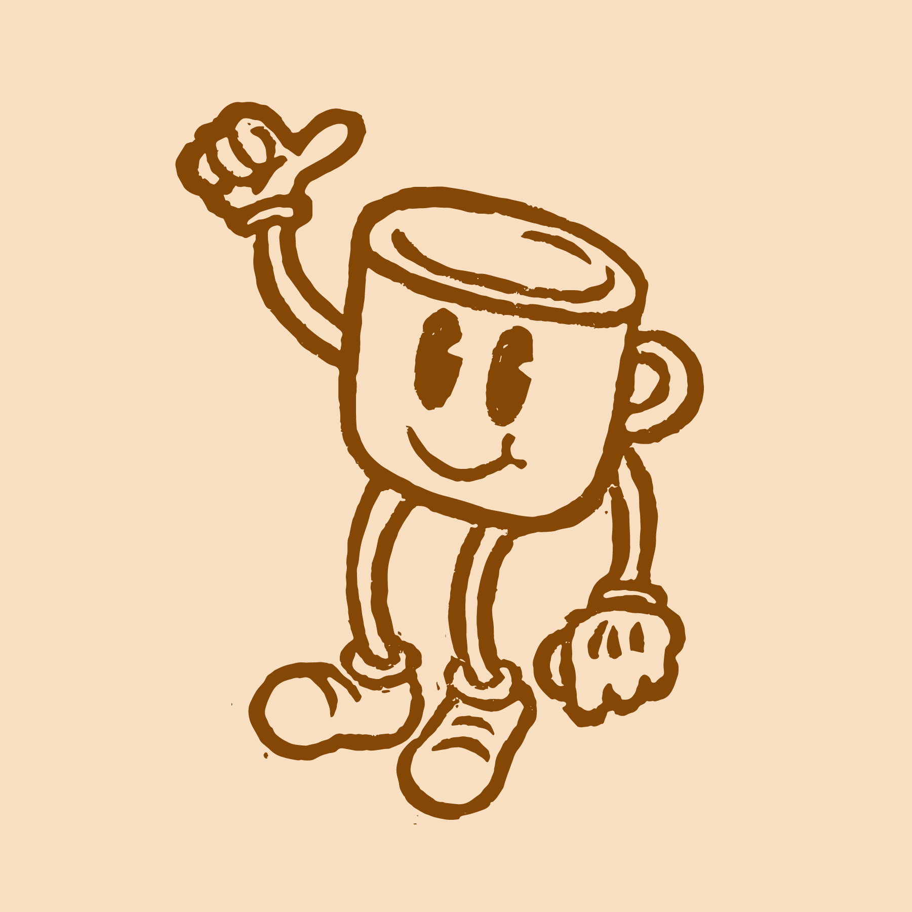 Coffee Dude Linocut Print