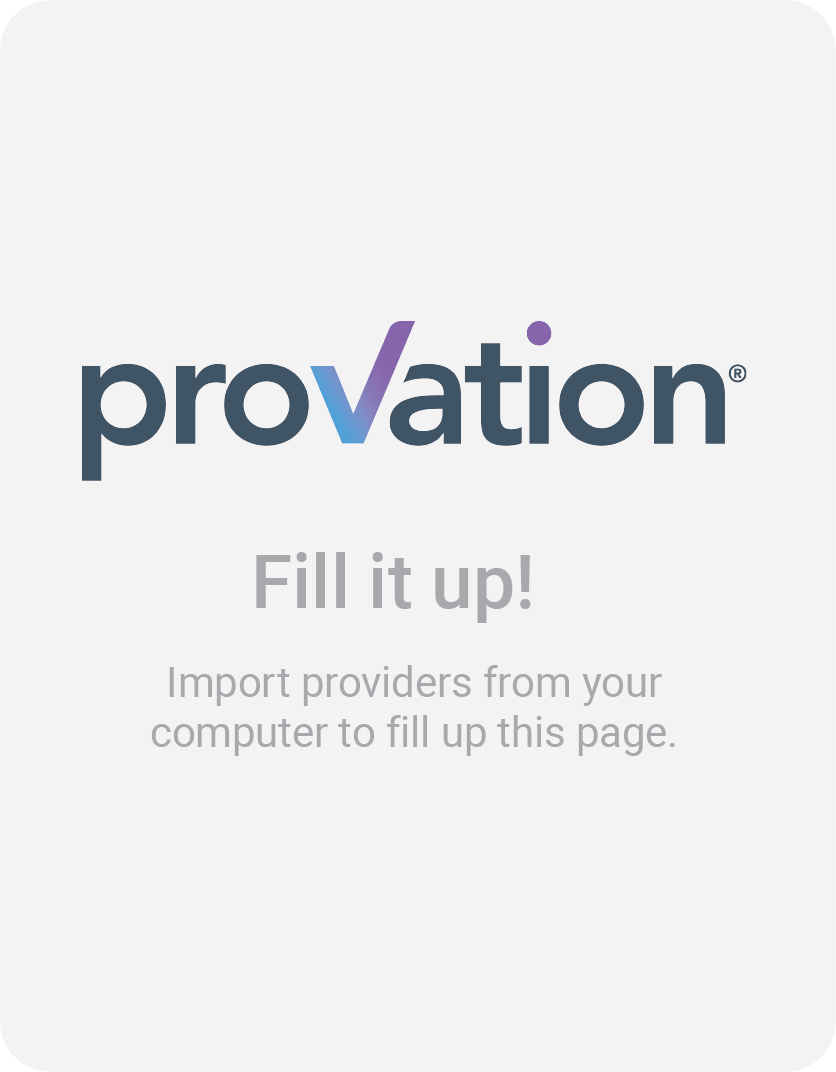 Empty state example with company watermark