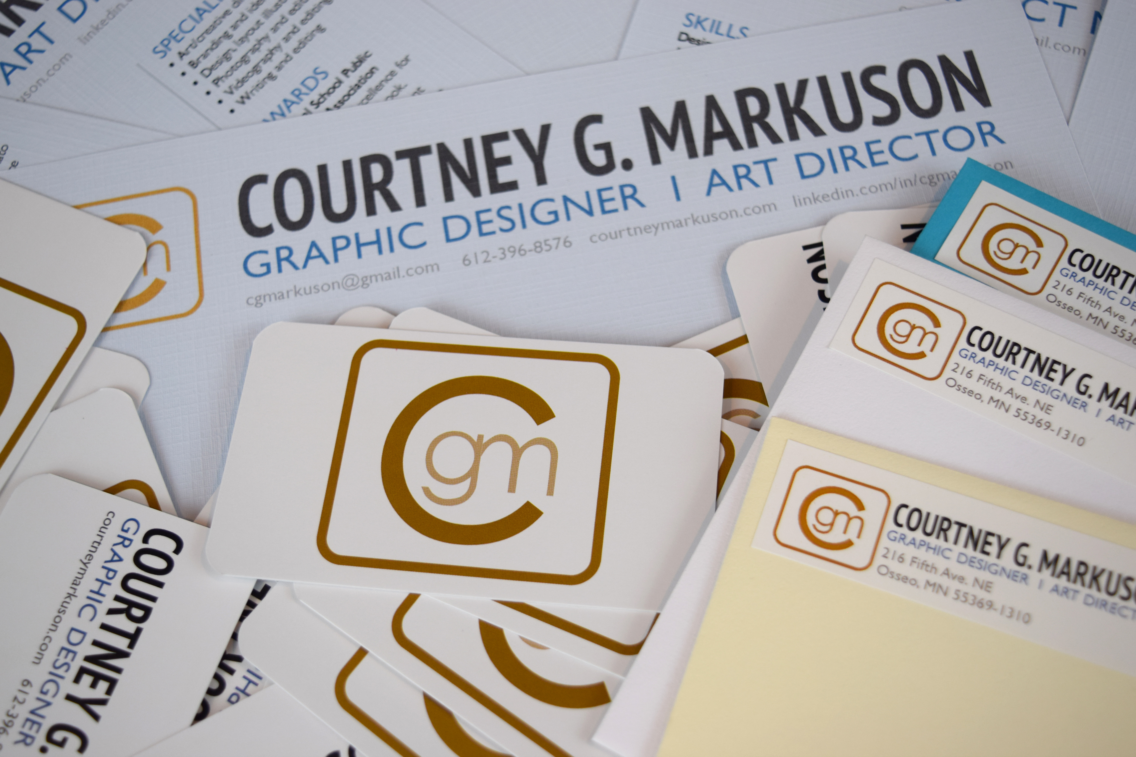 Personal branding printed example