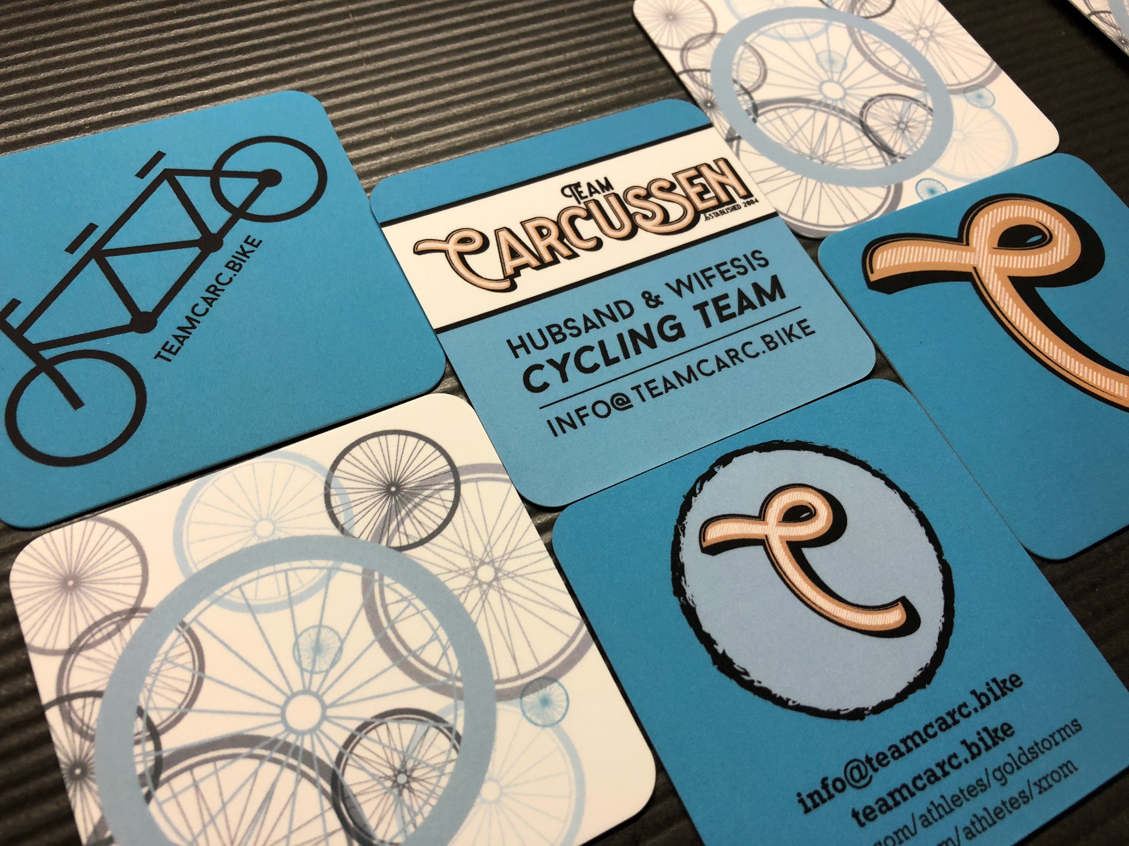 Team Carcussen business cards.