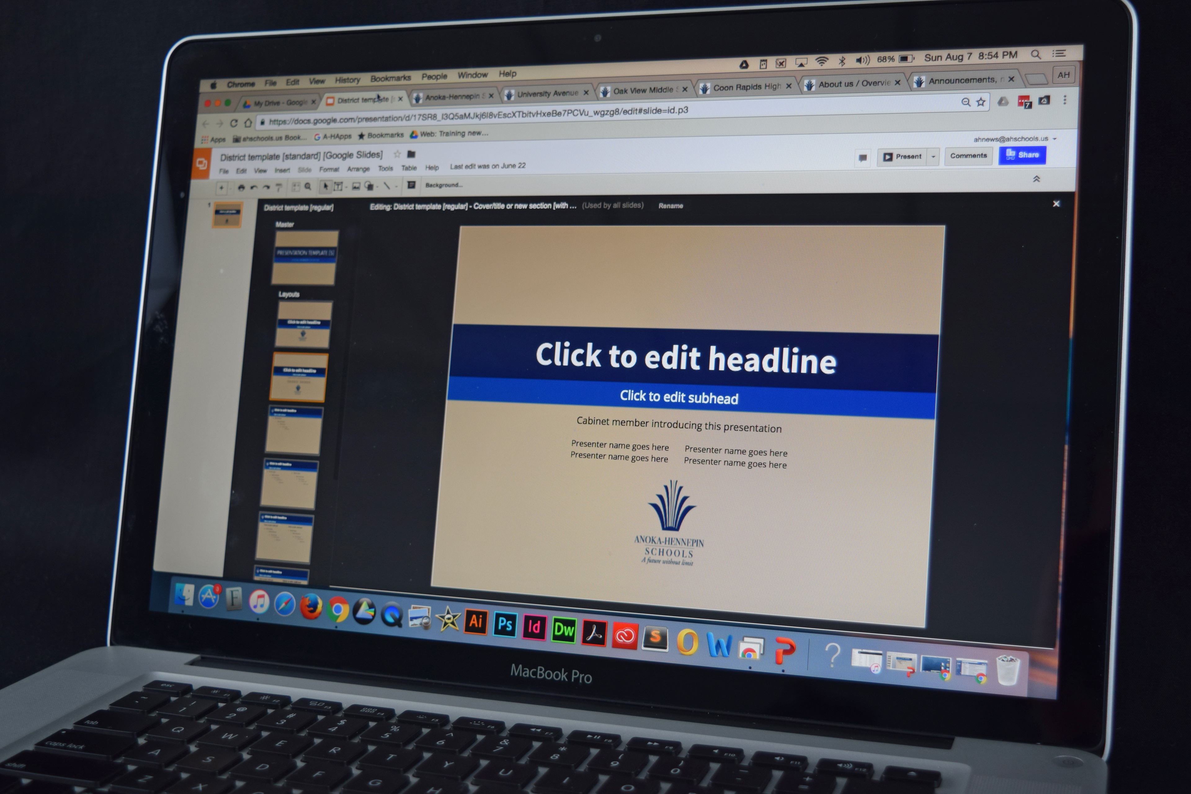 Digital template example