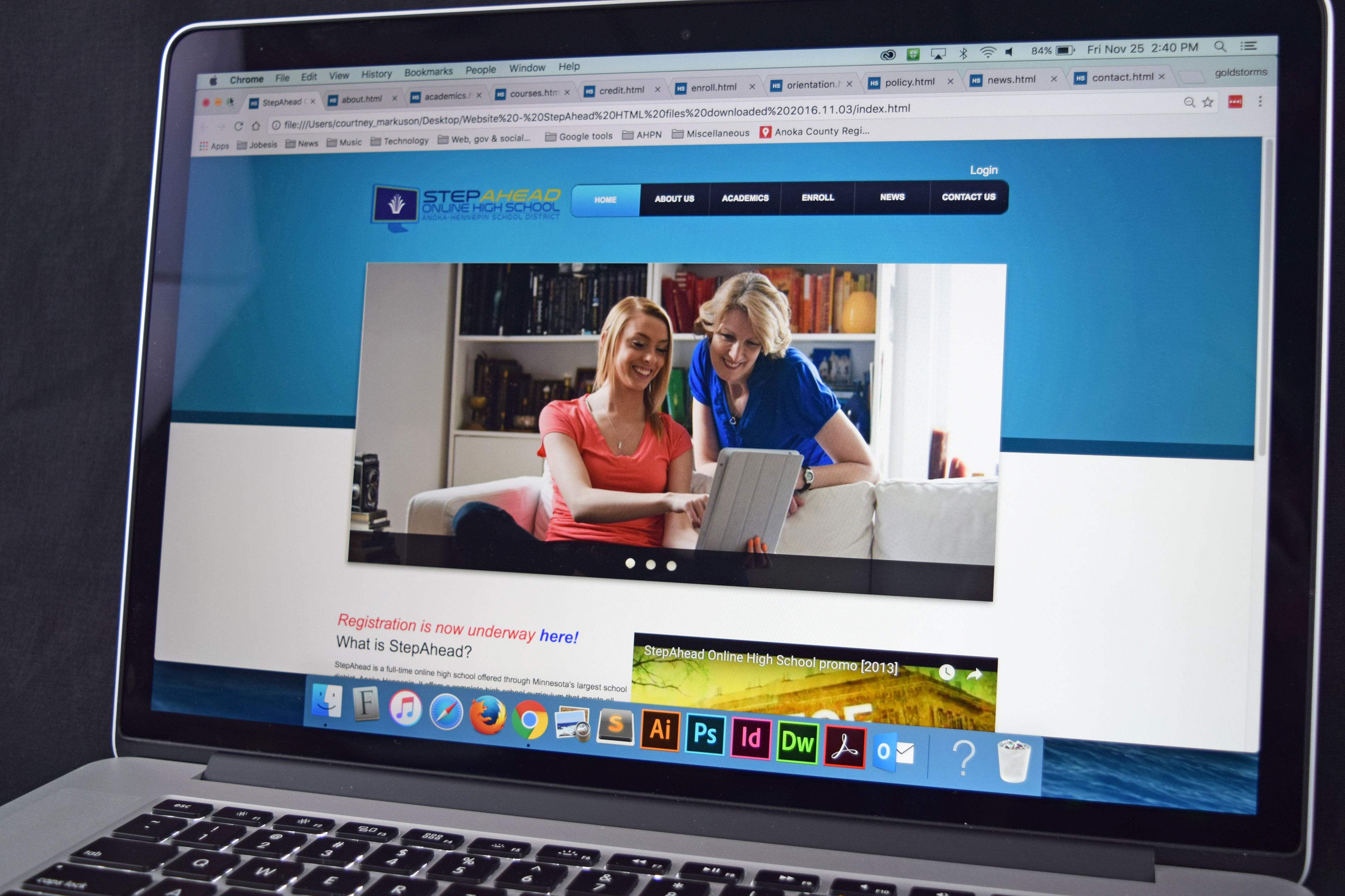 StepAhead site example