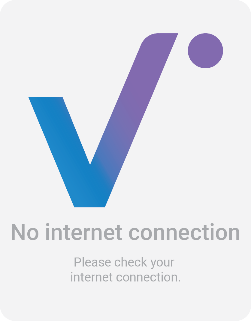 Empty state example with company logo