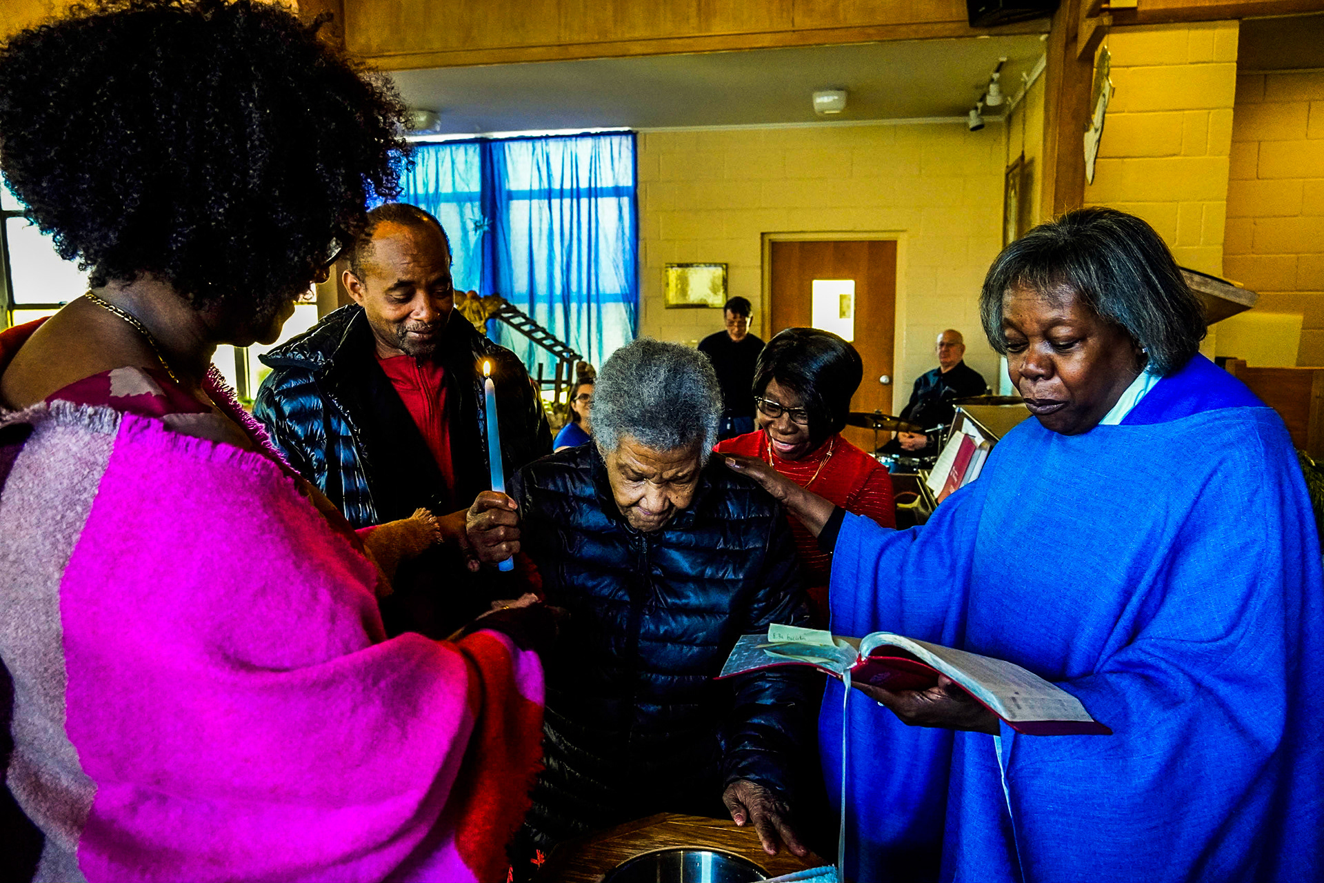 Ninety year old's baptism
