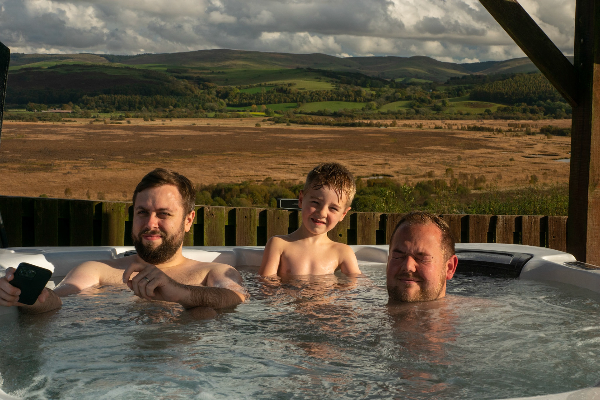Relaxing at Llwynywynau Isaf Barn