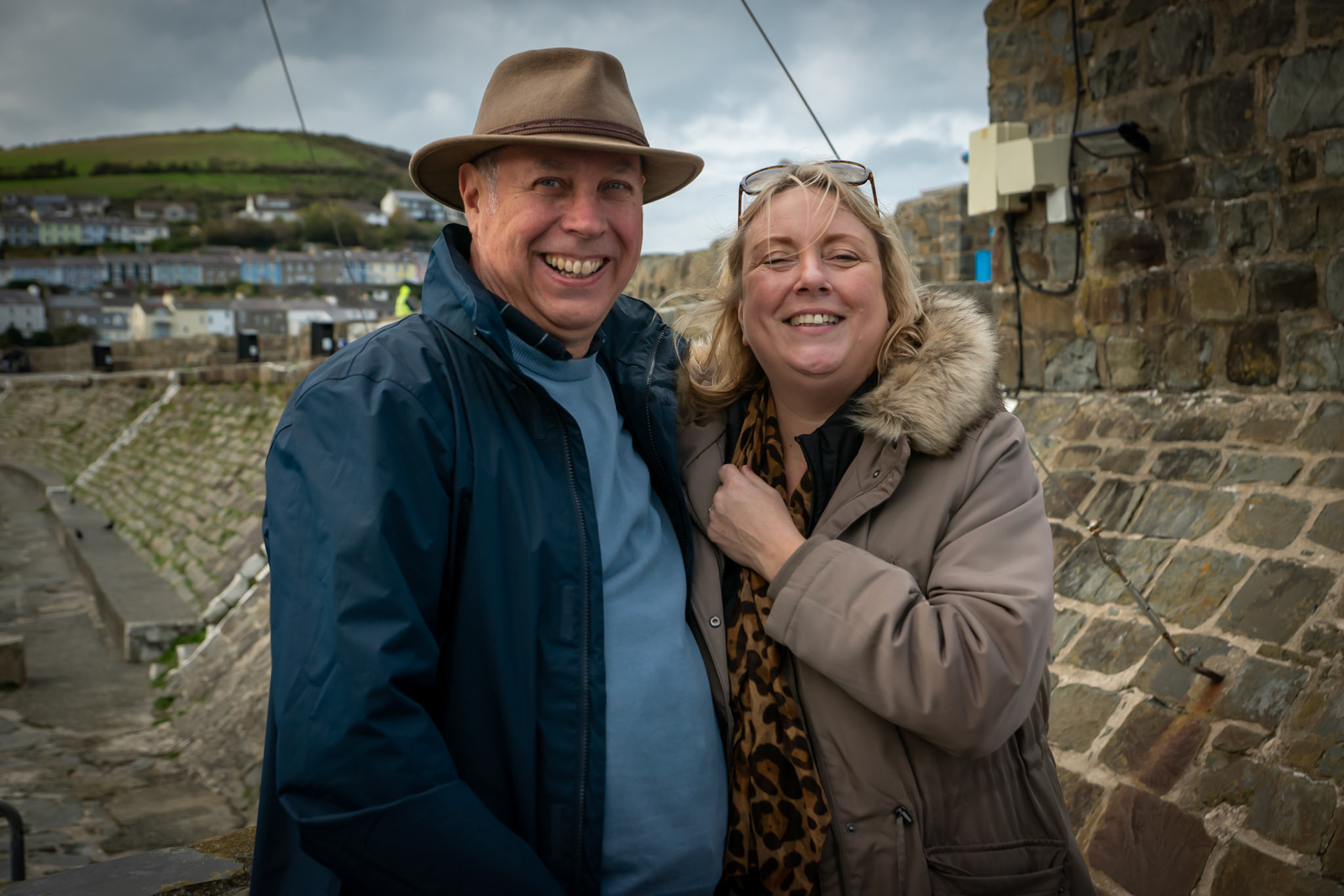 Mr & Mrs K at New Quay, Wales