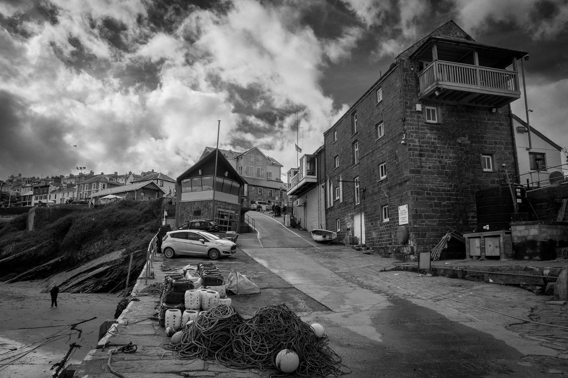 The slip way at New Quay, Wales