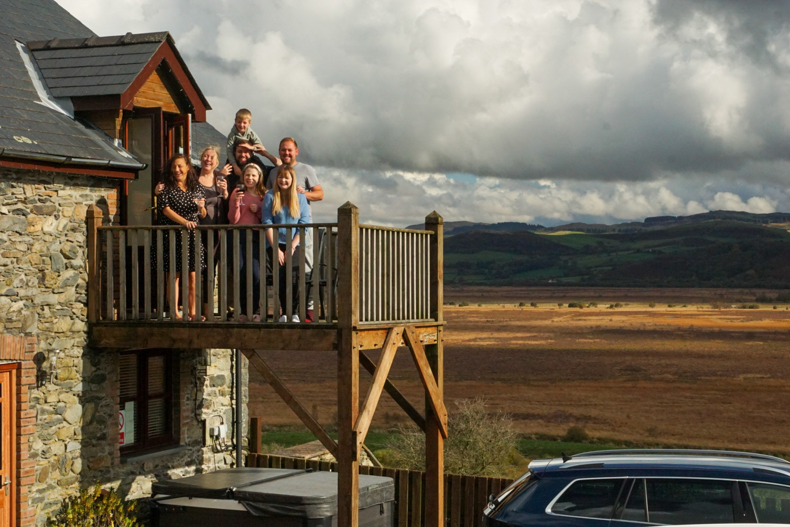 The holiday crew at Llwynywynau Isaf Barn 