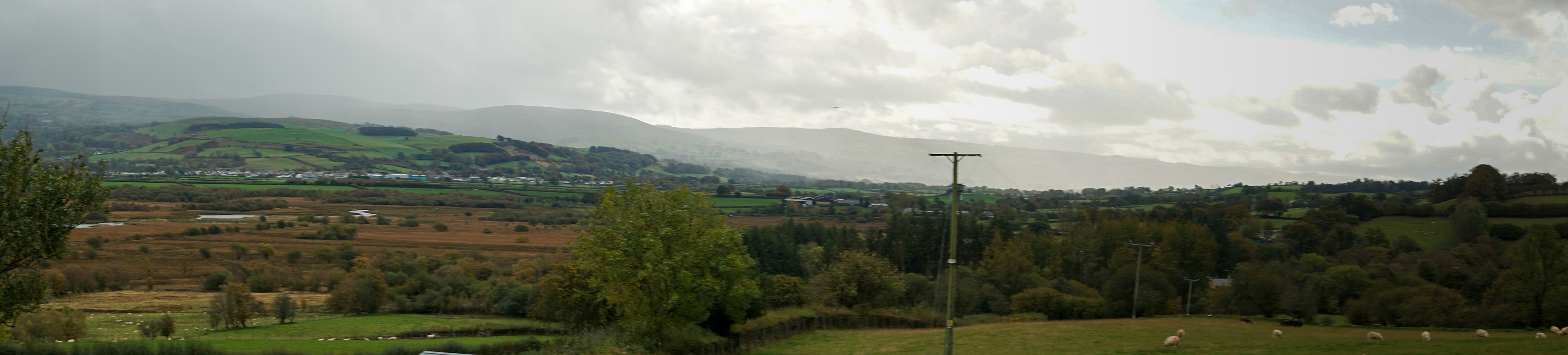 View from Llwynywynau Isaf Barn