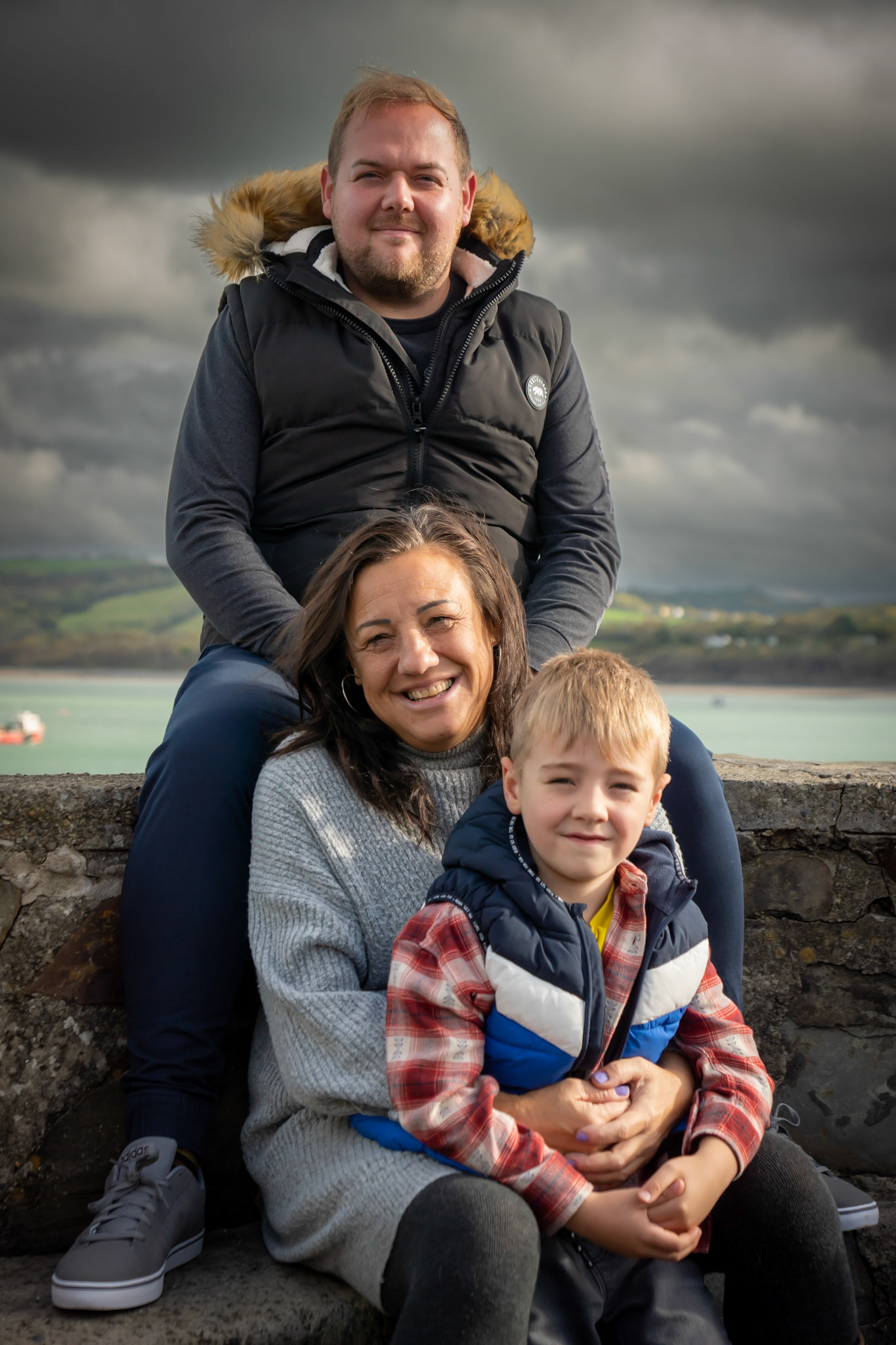 Danielle, Greg & Archie  at New Quay, Wales