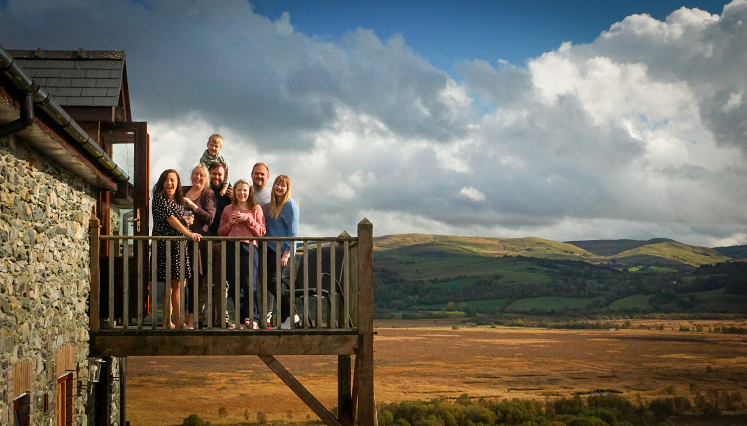 The holiday crew at Llwynywynau Isaf Barn