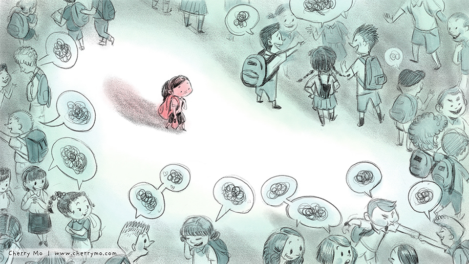 Sketch from the First Days of School illustration series