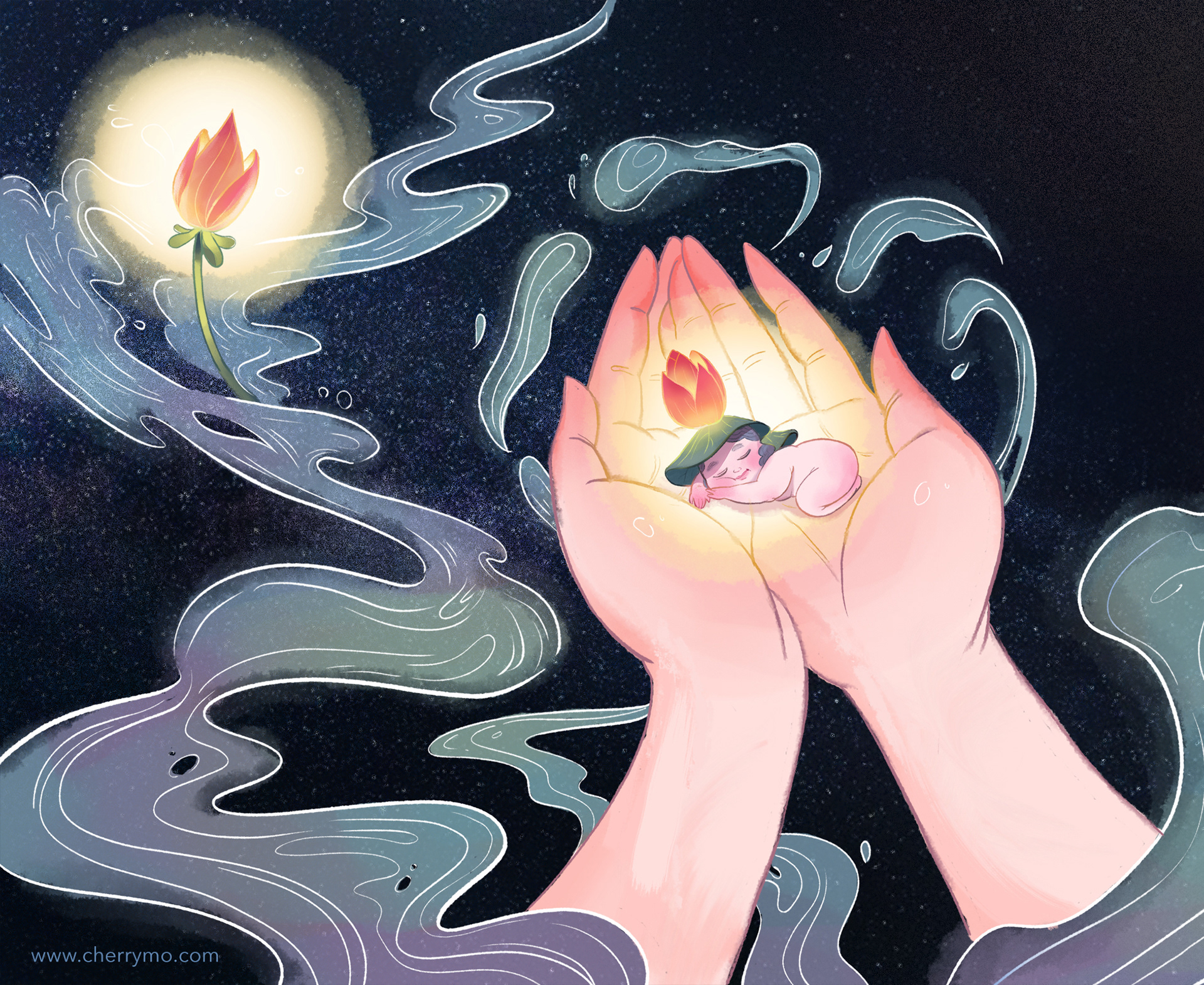 Inspired by the significance of the Lotus flower in Chinese culture.