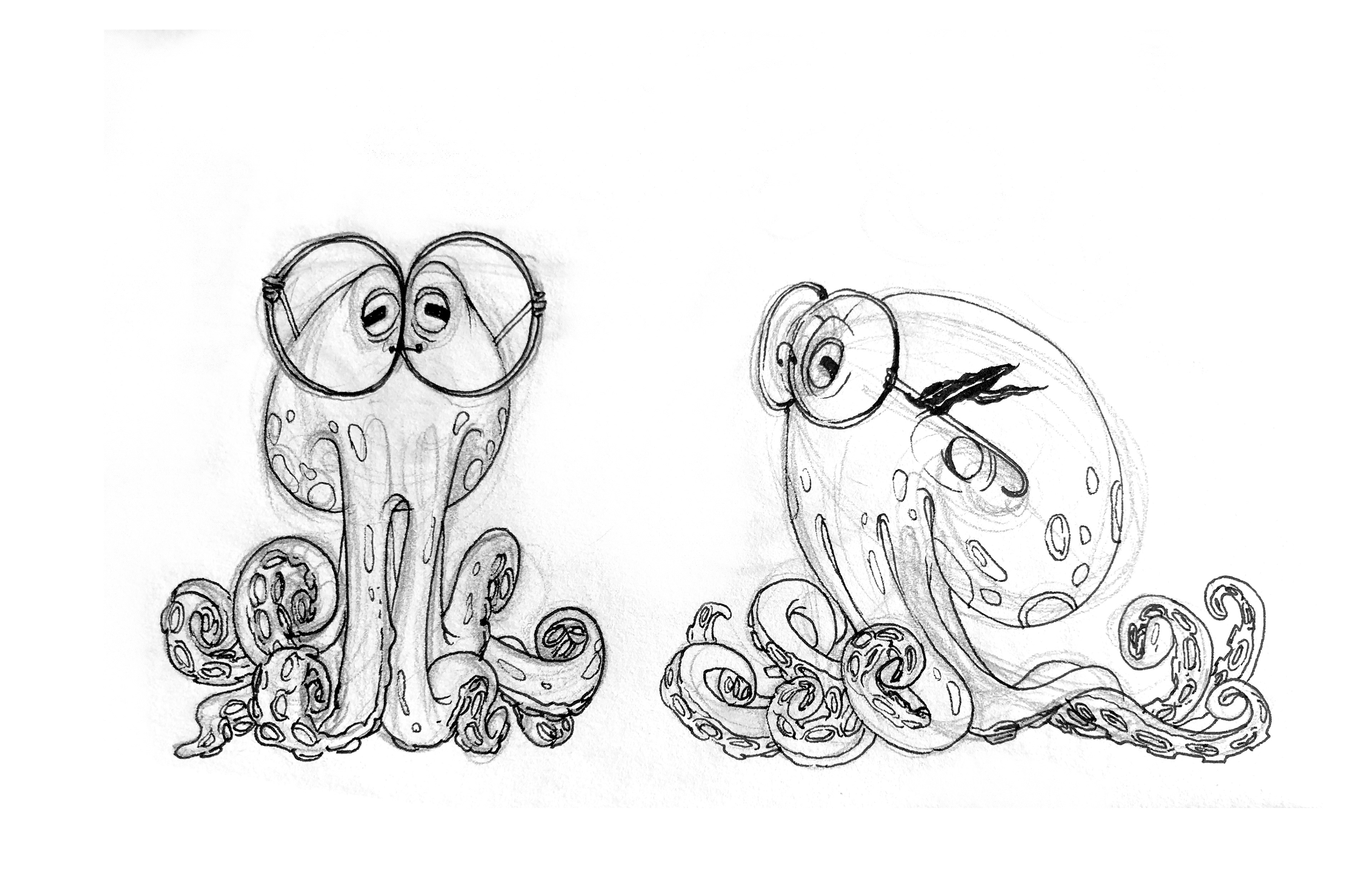 Octopus character designs