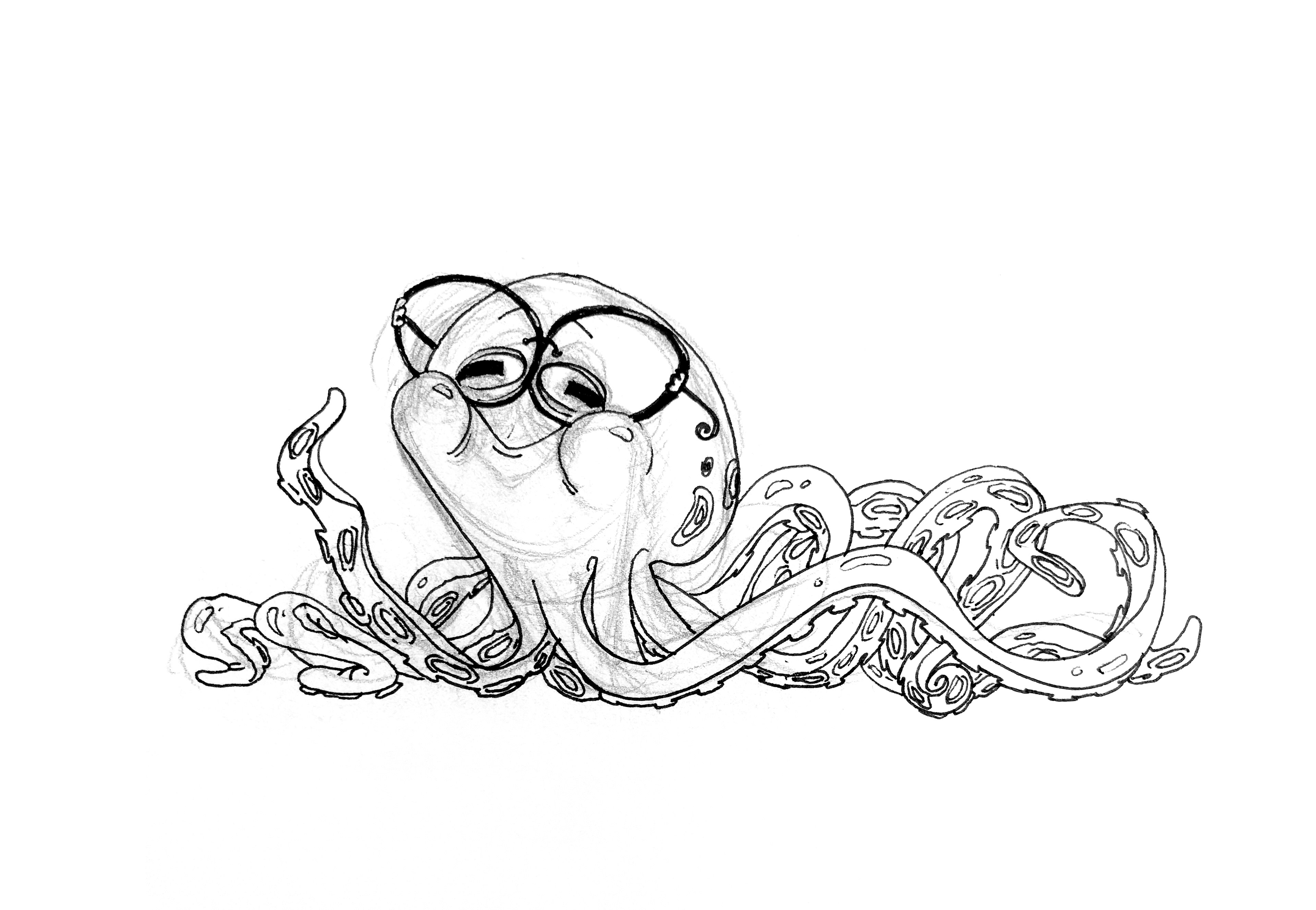 Octopus character design