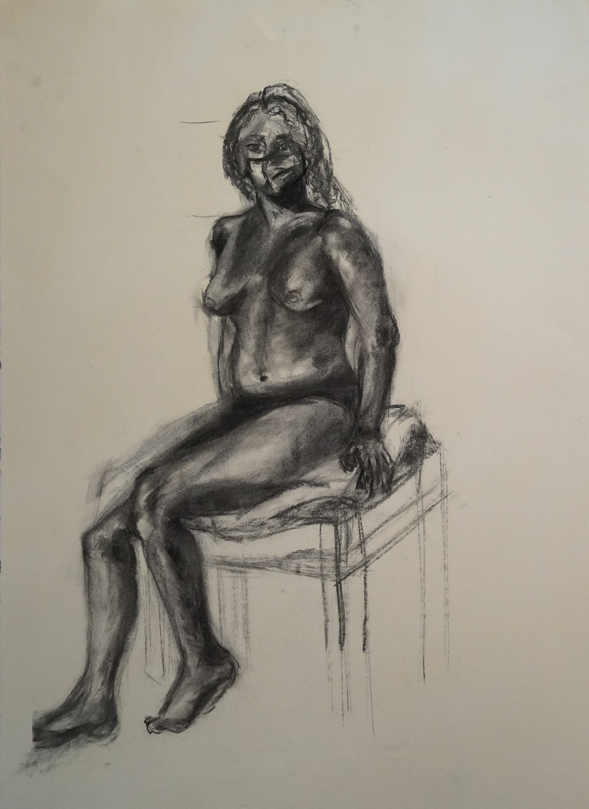 Charcoal life drawing
