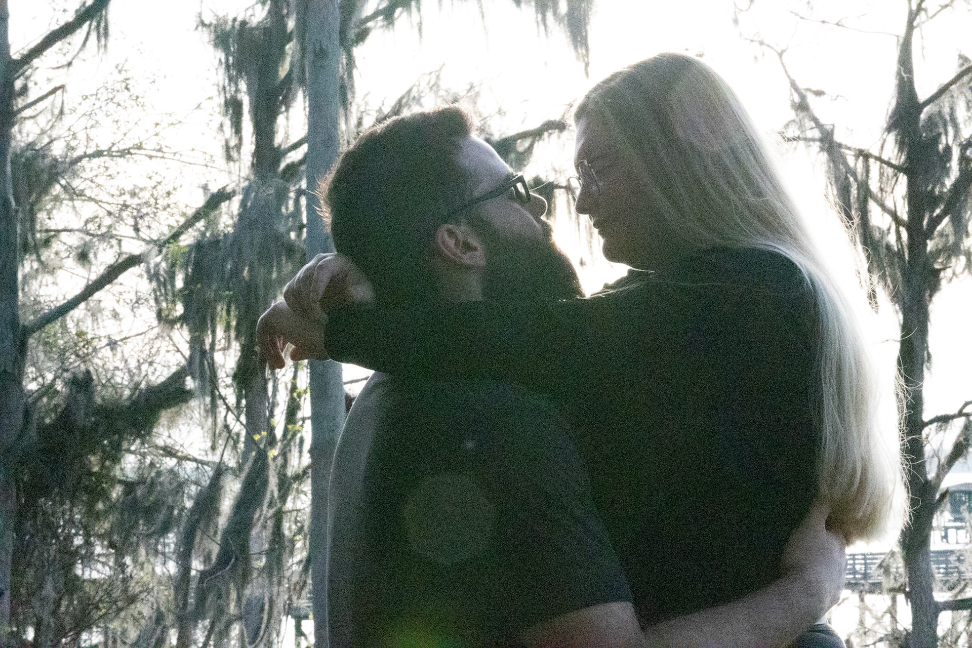 Anniversary photo shoot utilizing exposure to give a sense of nostalgia