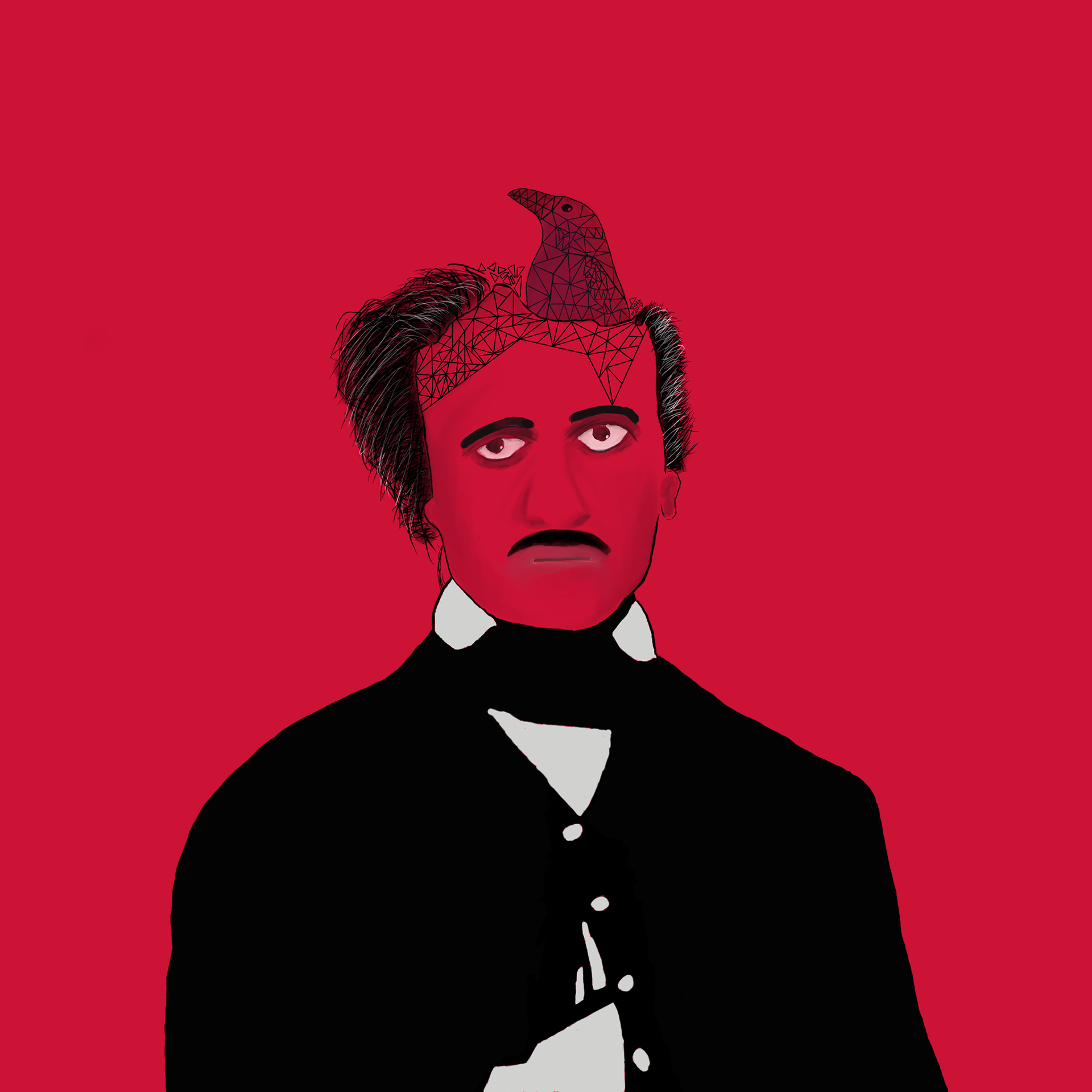 Geometric illustration of Edgar Allan Poe