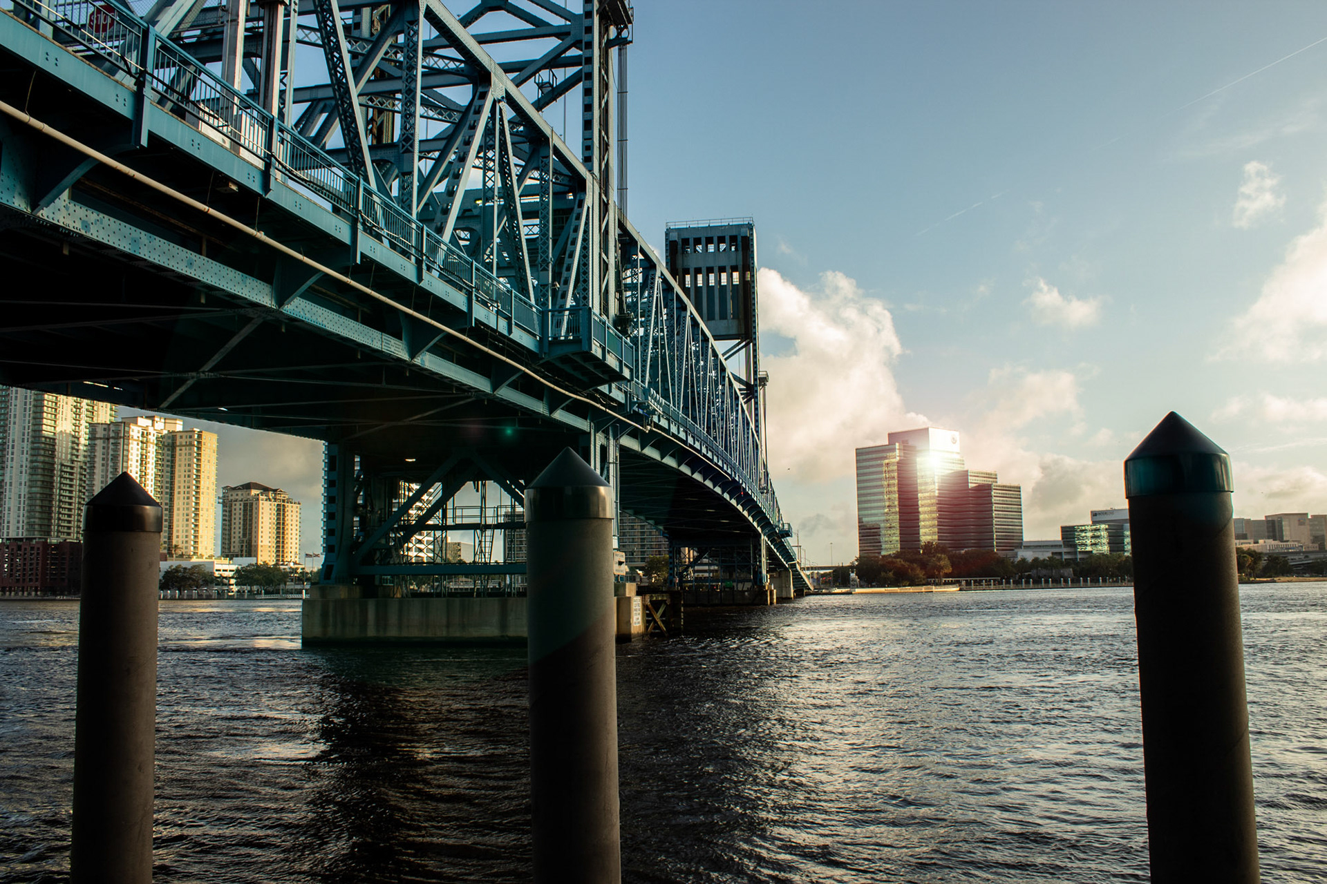 Photograph of one of the bridges in downtown Jacksonville.