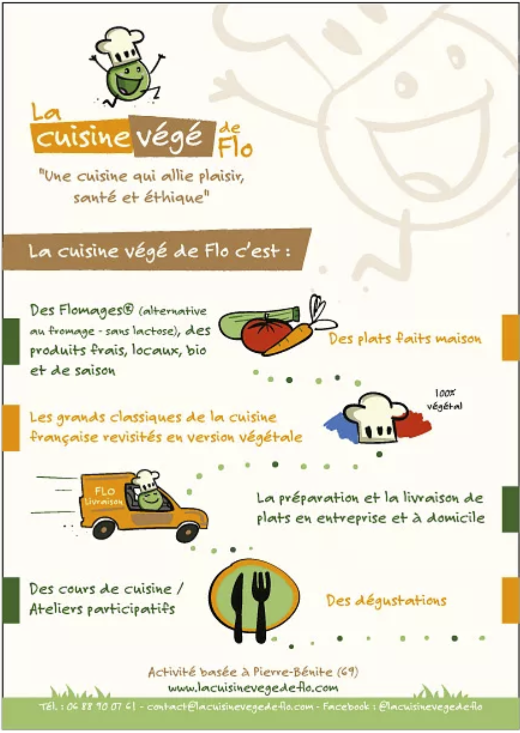 Flyer recto - La Cuisine Végé de Flo
