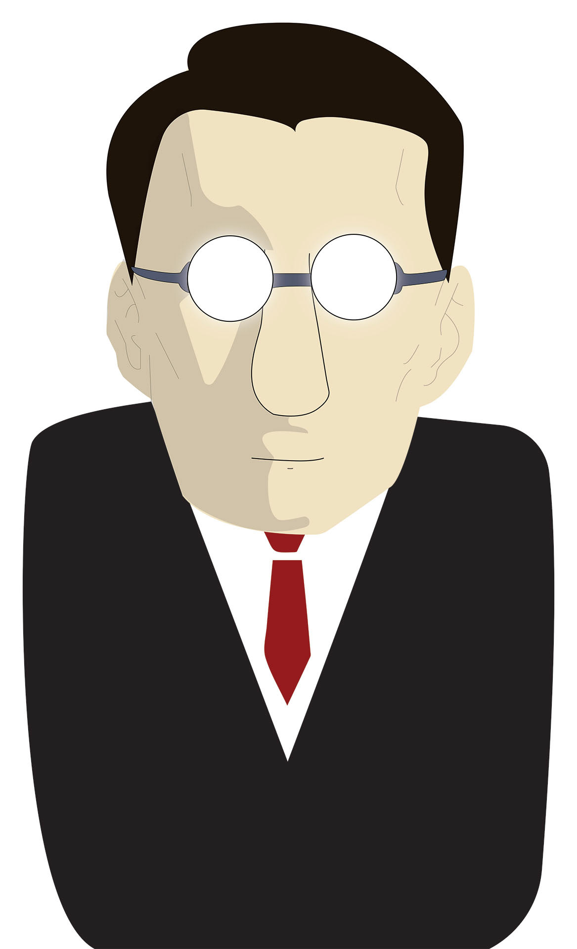 Illustration of Chip Kidd, made in Adobe Illustrator