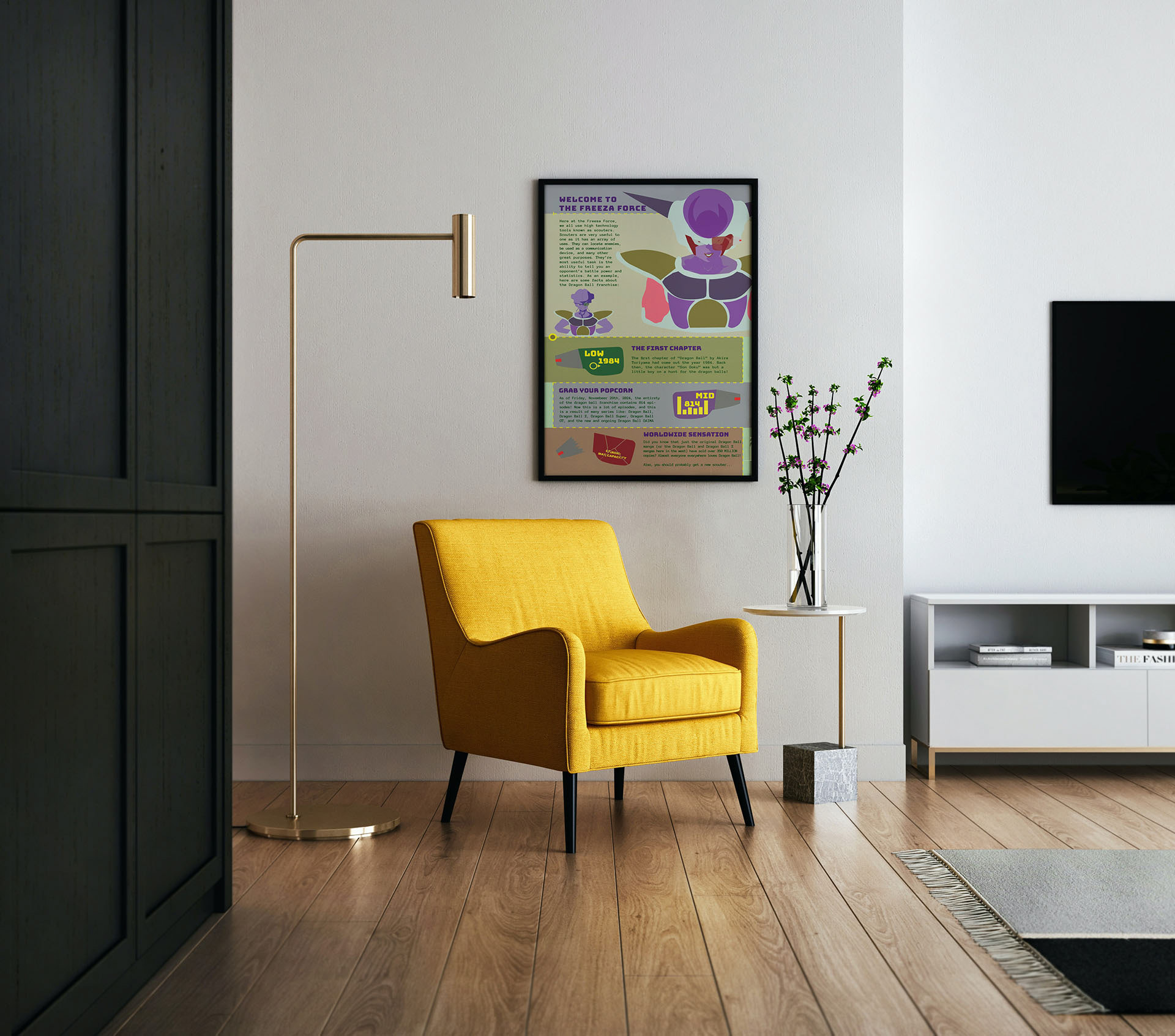 Mockup of Infographic as home poster
