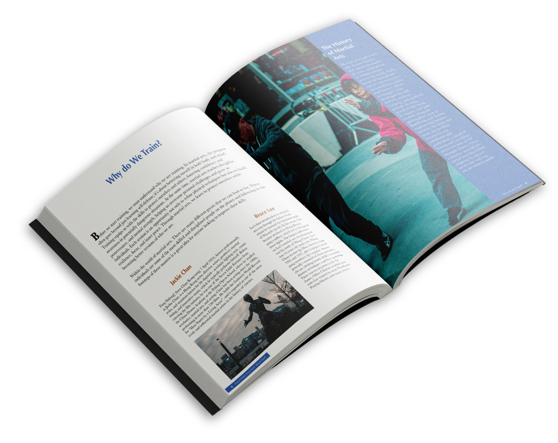 Book Spread titled "Why do We Train?"