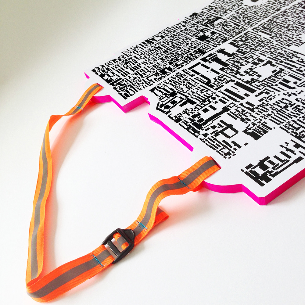 beijing, hutong, map, innovative, bag, art installation,