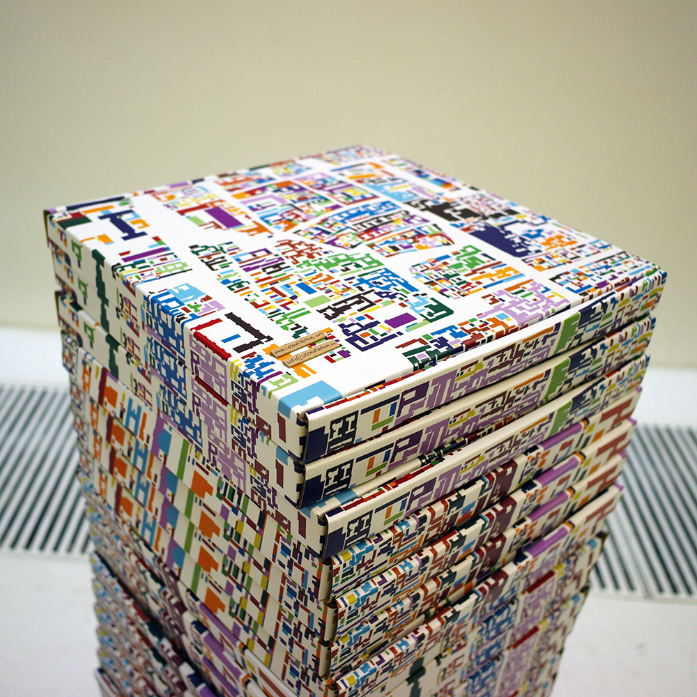 instant hutong, instanthutong, ramoprimo, beijing, design week, exhibition, pizza box, hutong, colorful, maps,