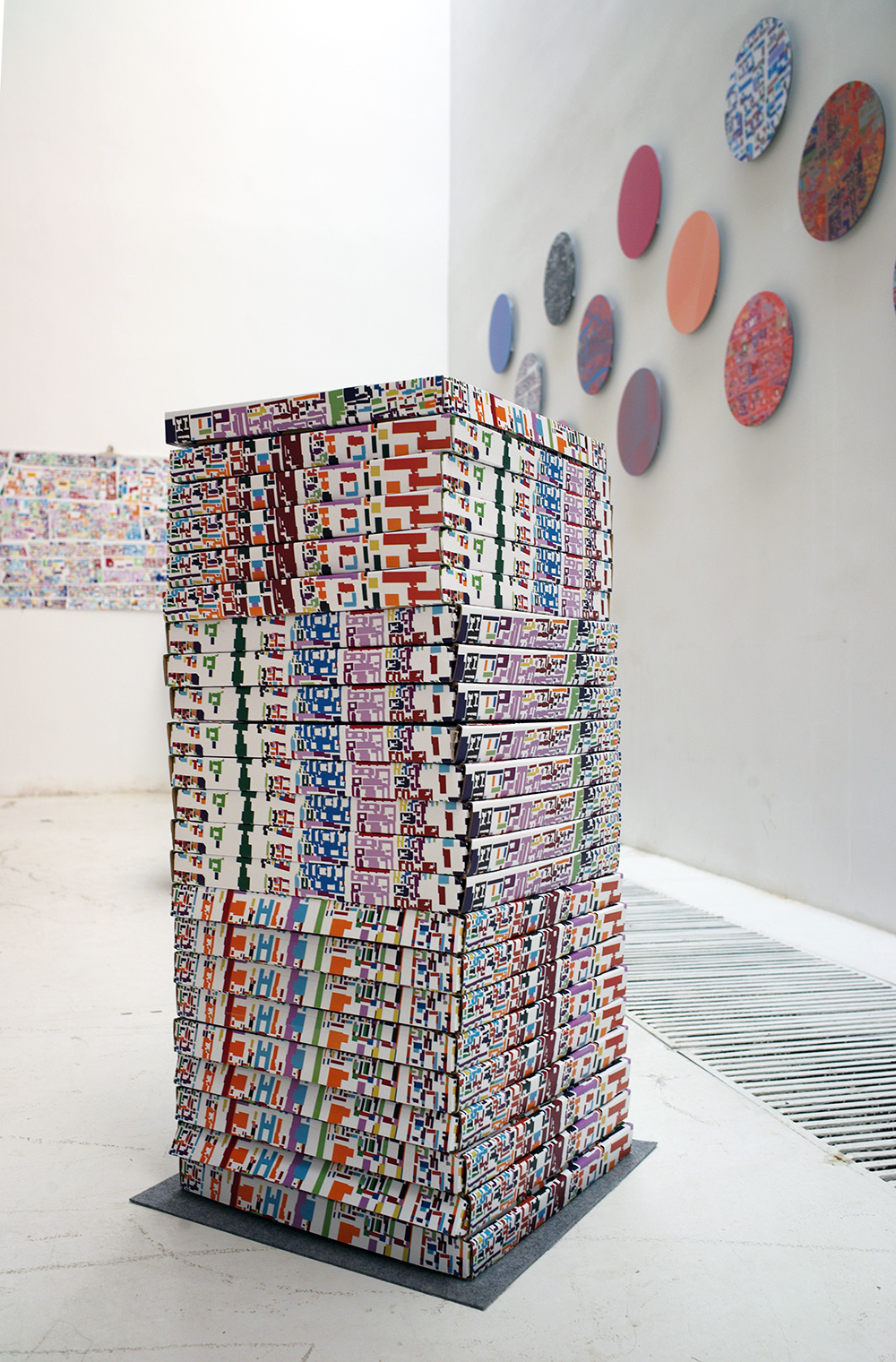 pizza box, instant hutong, colorful maps, ramoprimo, beijing design week, exhibition,