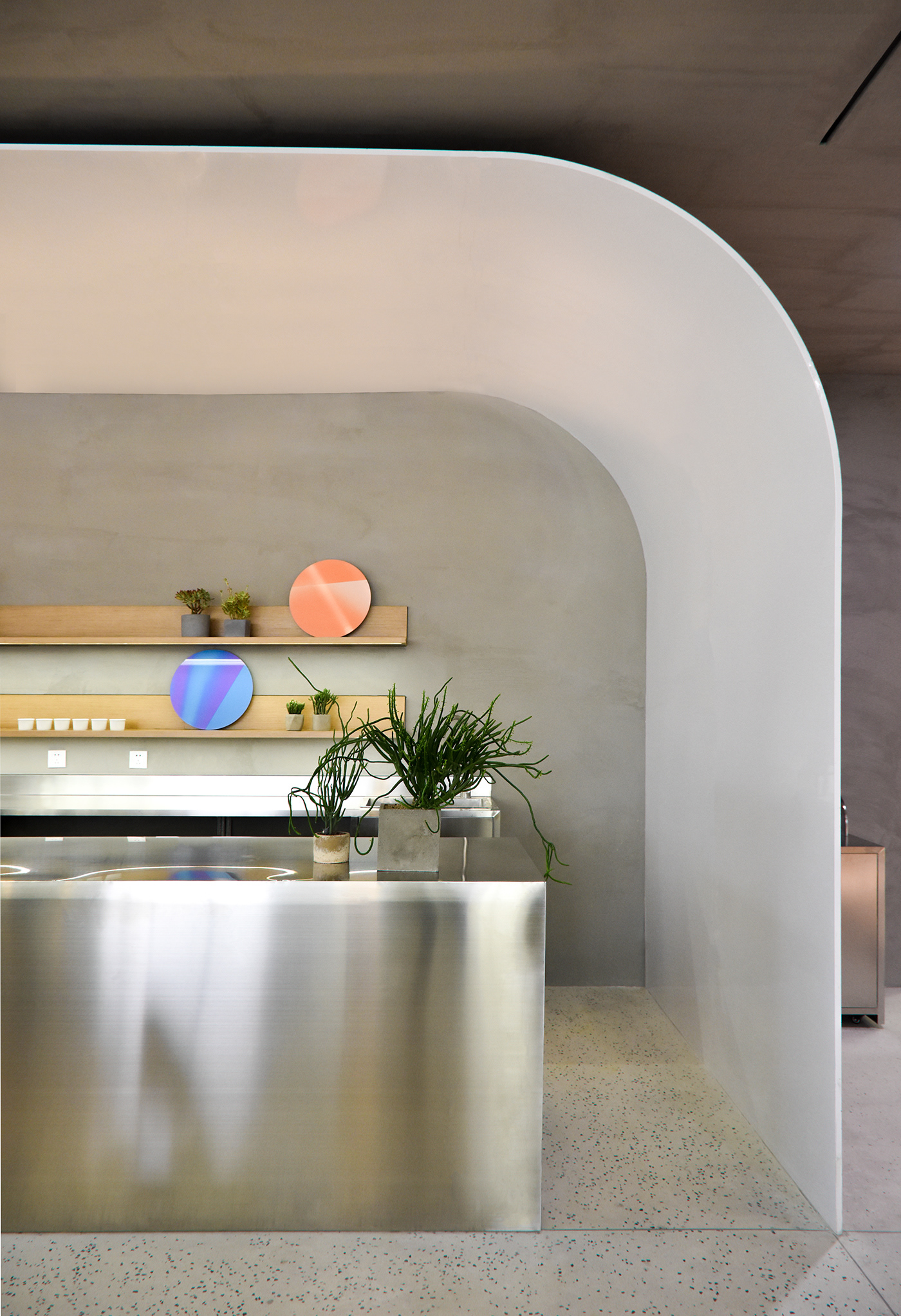 ramoprimo, green option, interior design, bar area, shelf, food, metal, 设计, 建筑, 细节, 餐厅, 健康,