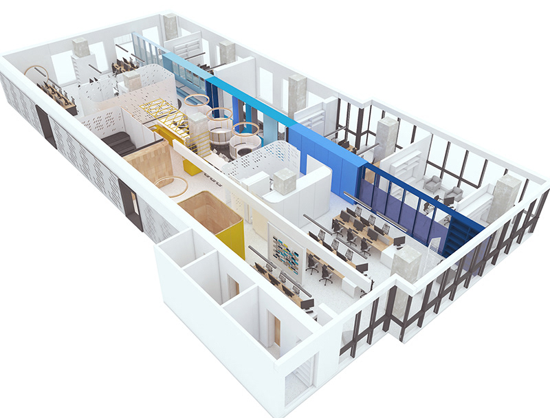 3D, interior design, project, office,