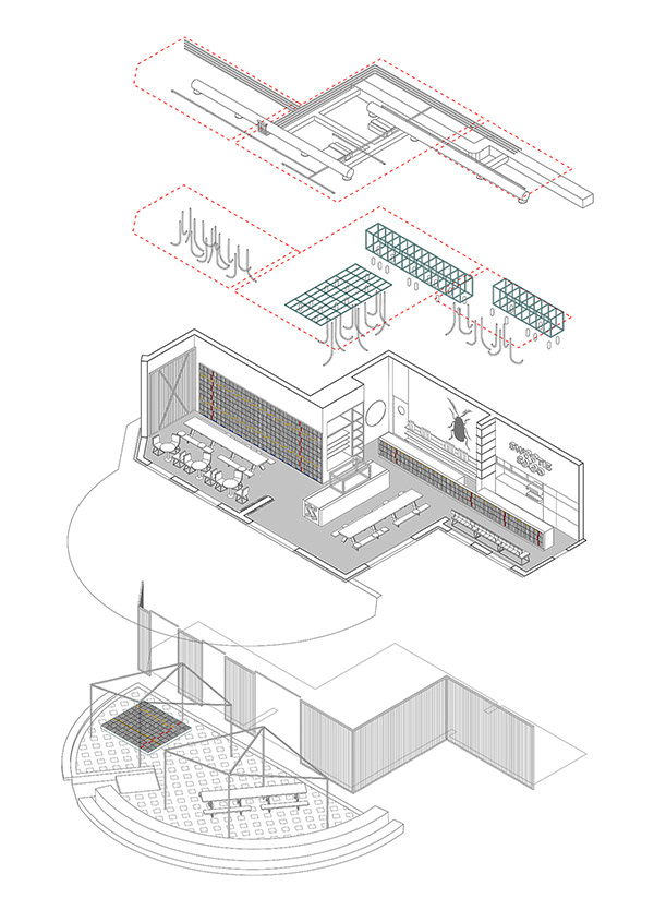 ramoprimo, interior design, project, diagramma, layout, restaurant, sweetie salad