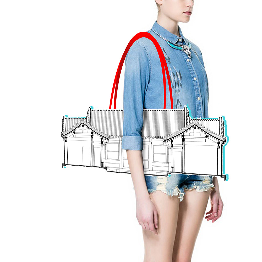 original bag, houses, furniture, architectural, accessories, beijing, pattern, ramoprimo, art installation,